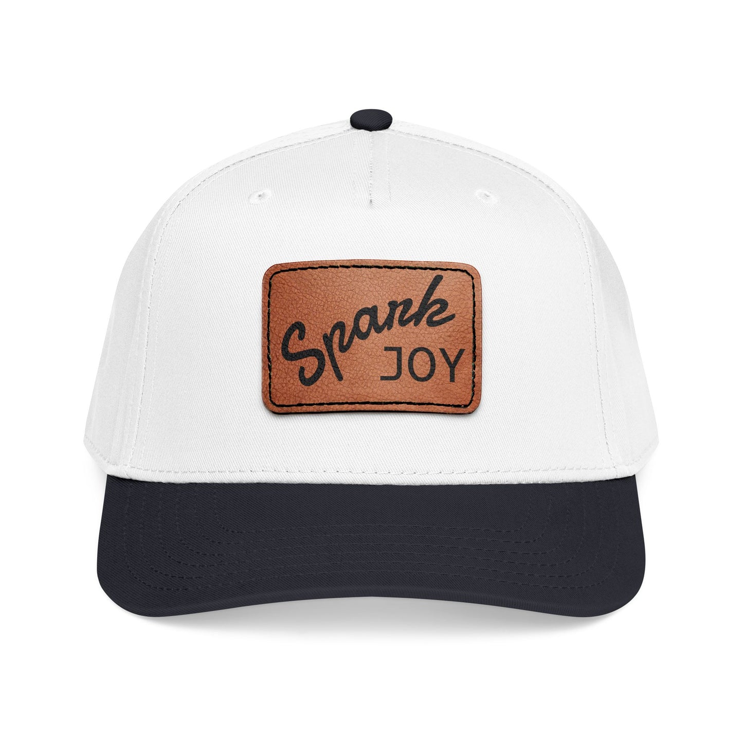 Spark Joy- Leather Patch Baseball Cap