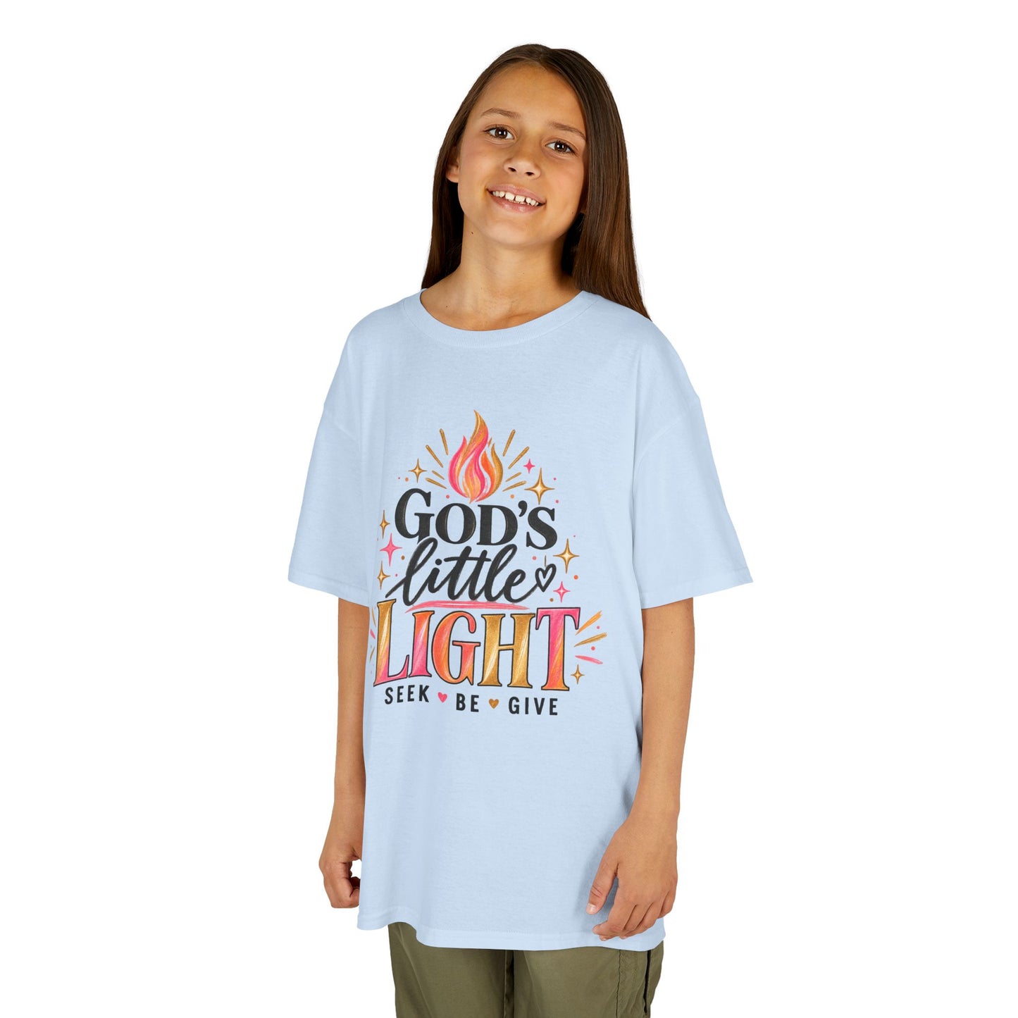 Kids Tee — "God's Little Light" Inspirational Christian Shirt