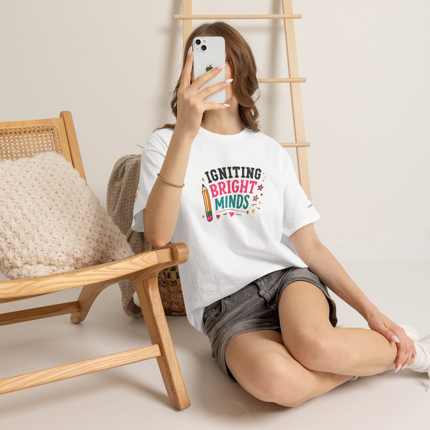 Igniting Bright Minds Tee | Pencil School Teacher Kids Classroom