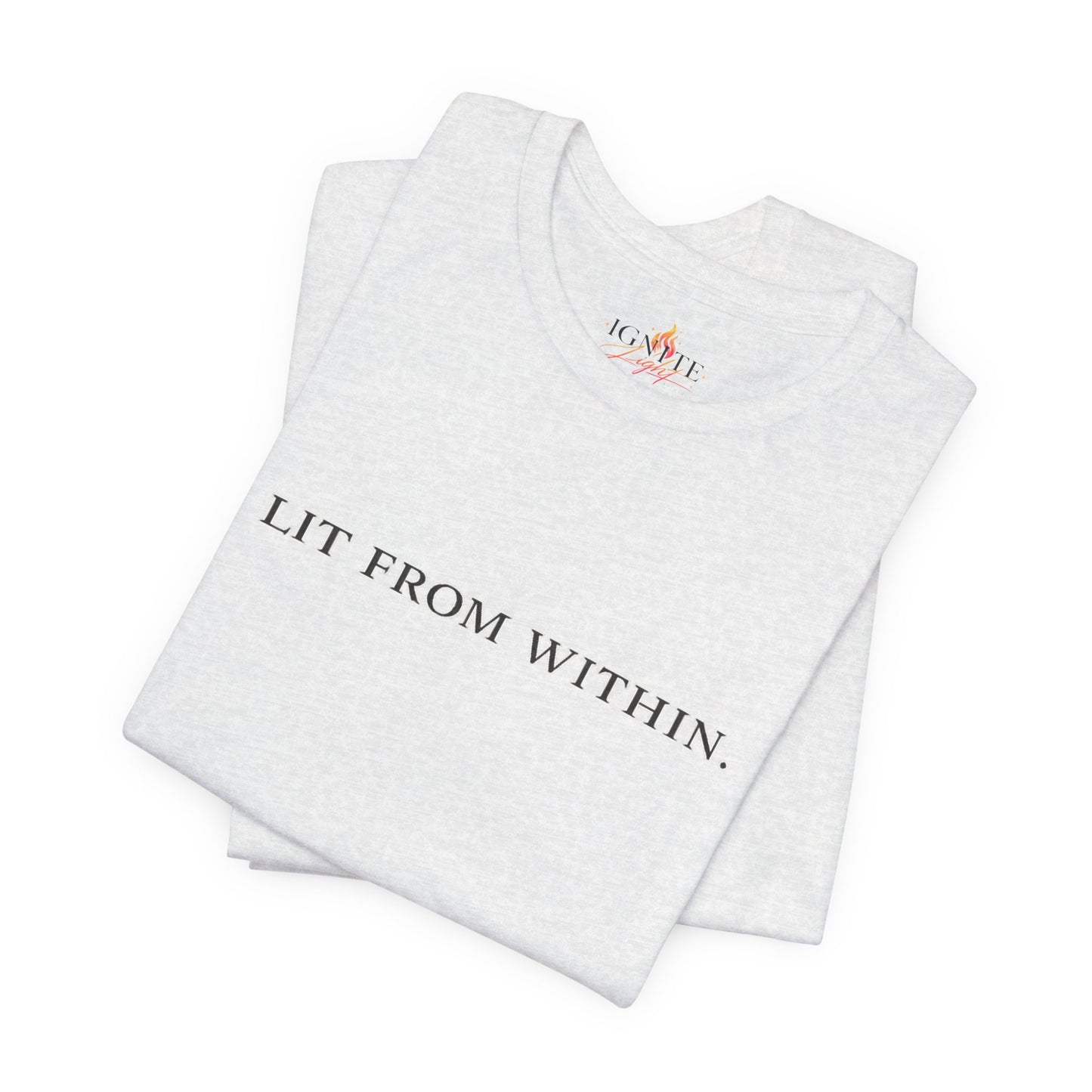 Lit From Within Tee – Minimal Inspirational White T-Shirt