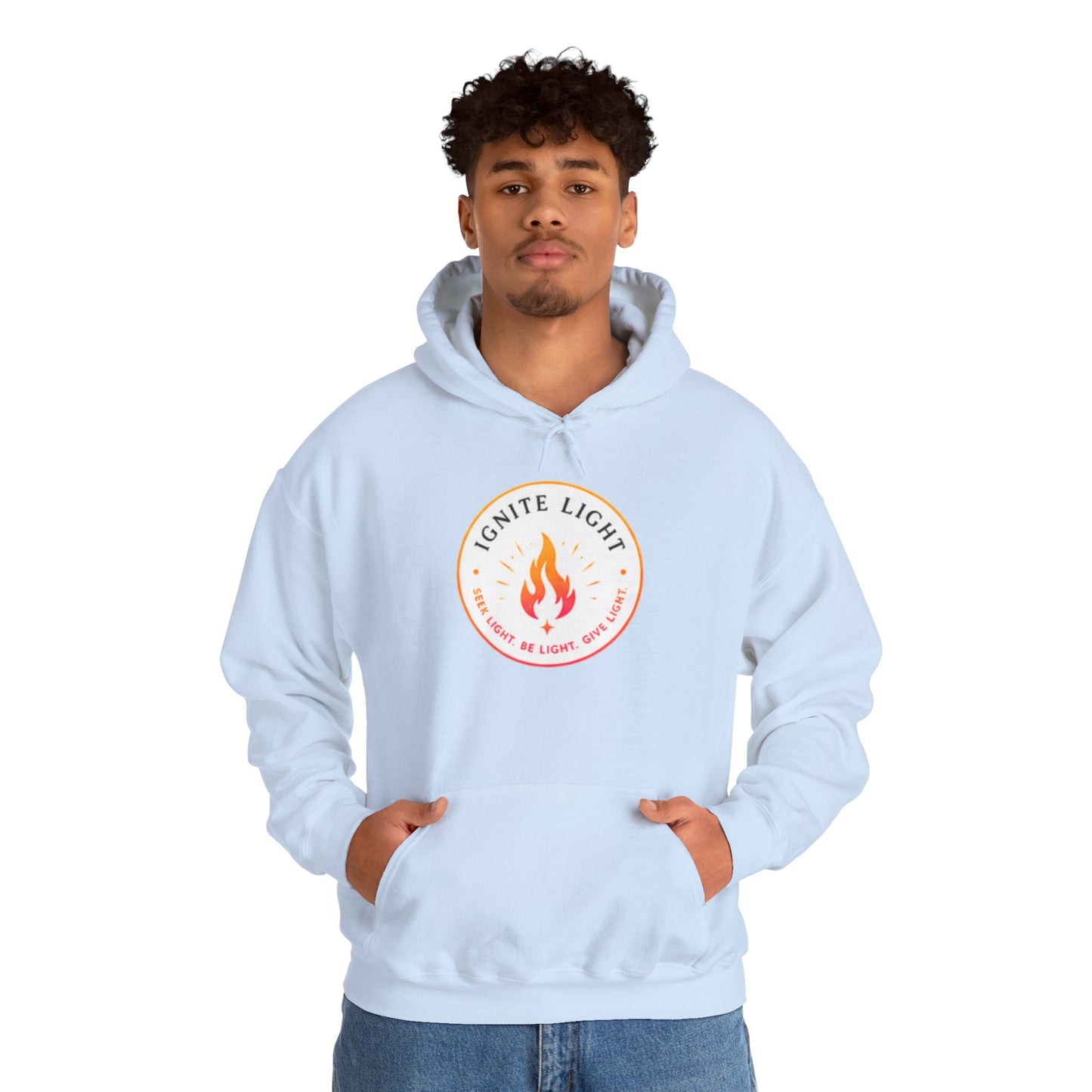 Ignite Light flame logo Stay Lit hoodie | Hooded Sweatshirt