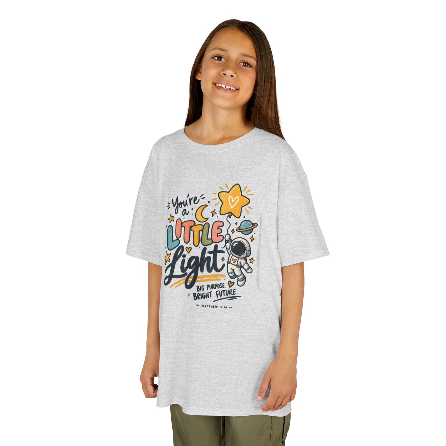 Kids 'You're a Little Light' Graphic Tee - Cute Astronaut Star Shirt for Children