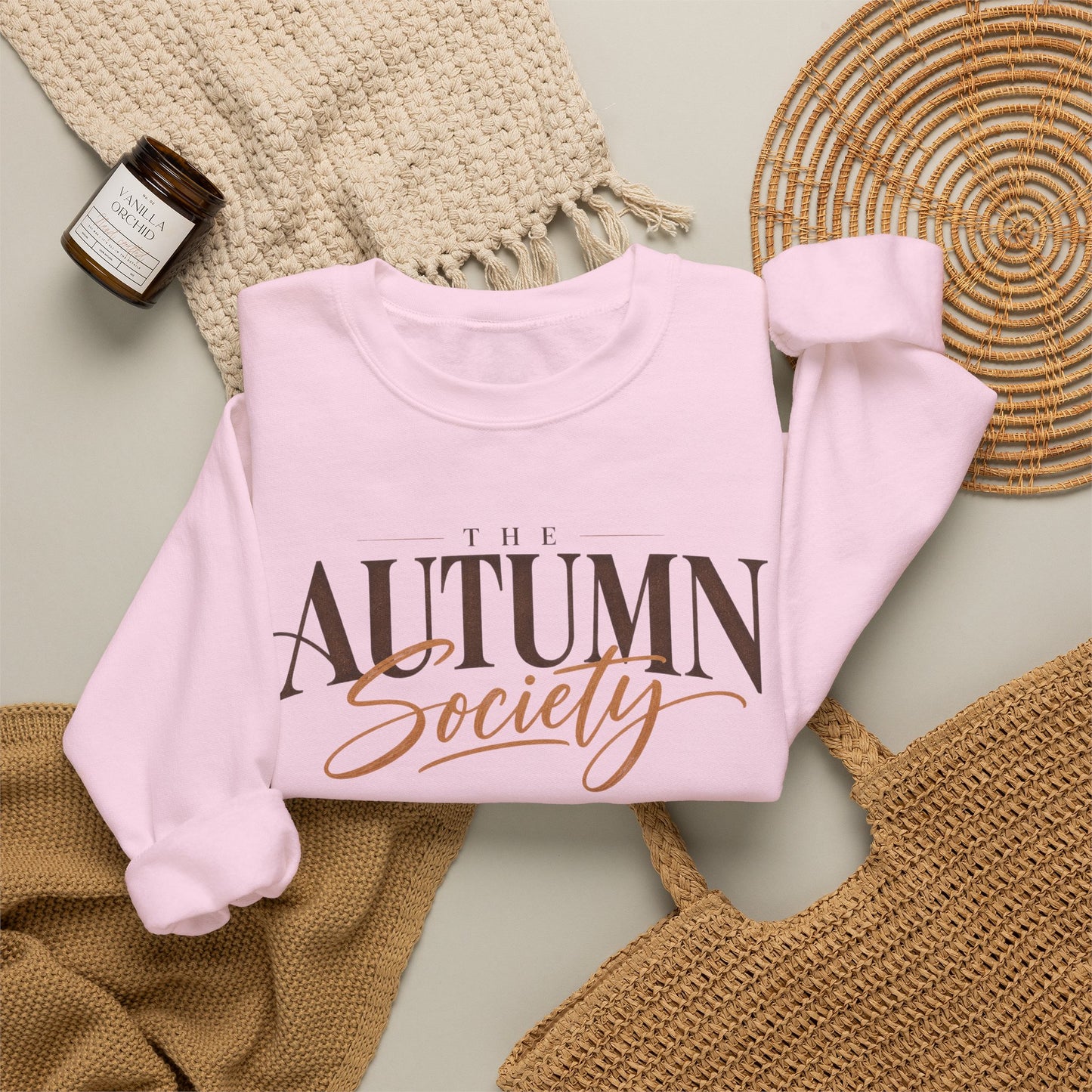 Autumn Society Crewneck Sweatshirt — Cozy Fall Graphic Pullover
