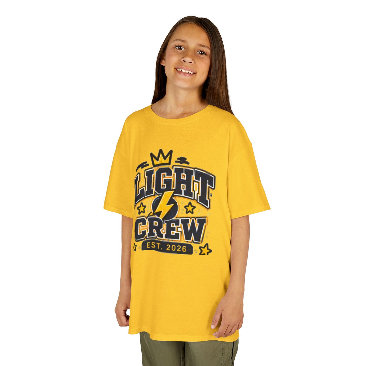 Kids Tee — "Light Crew" Lightning Bolt Graphic Shirt (Est. 2026)