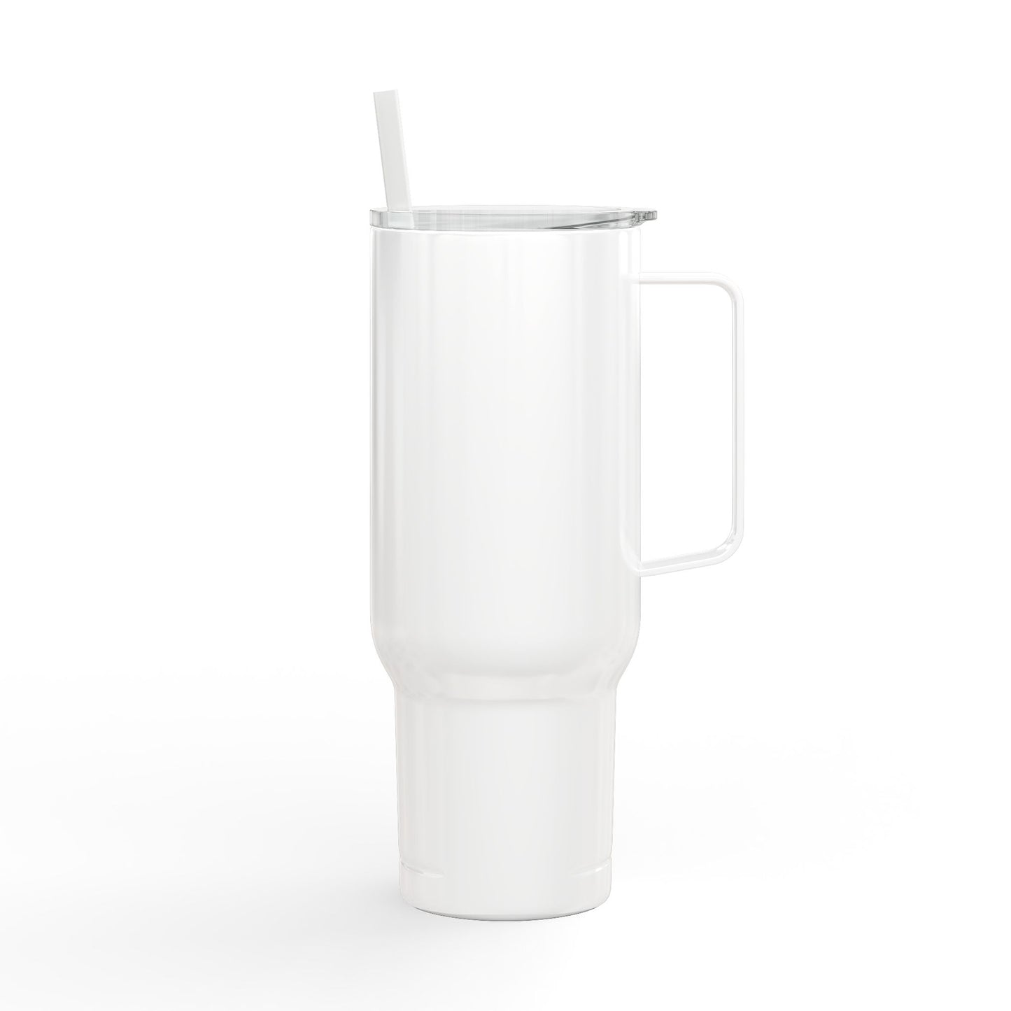 Engraved 40oz Insulated Tumbler with Handle & Lid — 'Ignite Light' Campfire Logo