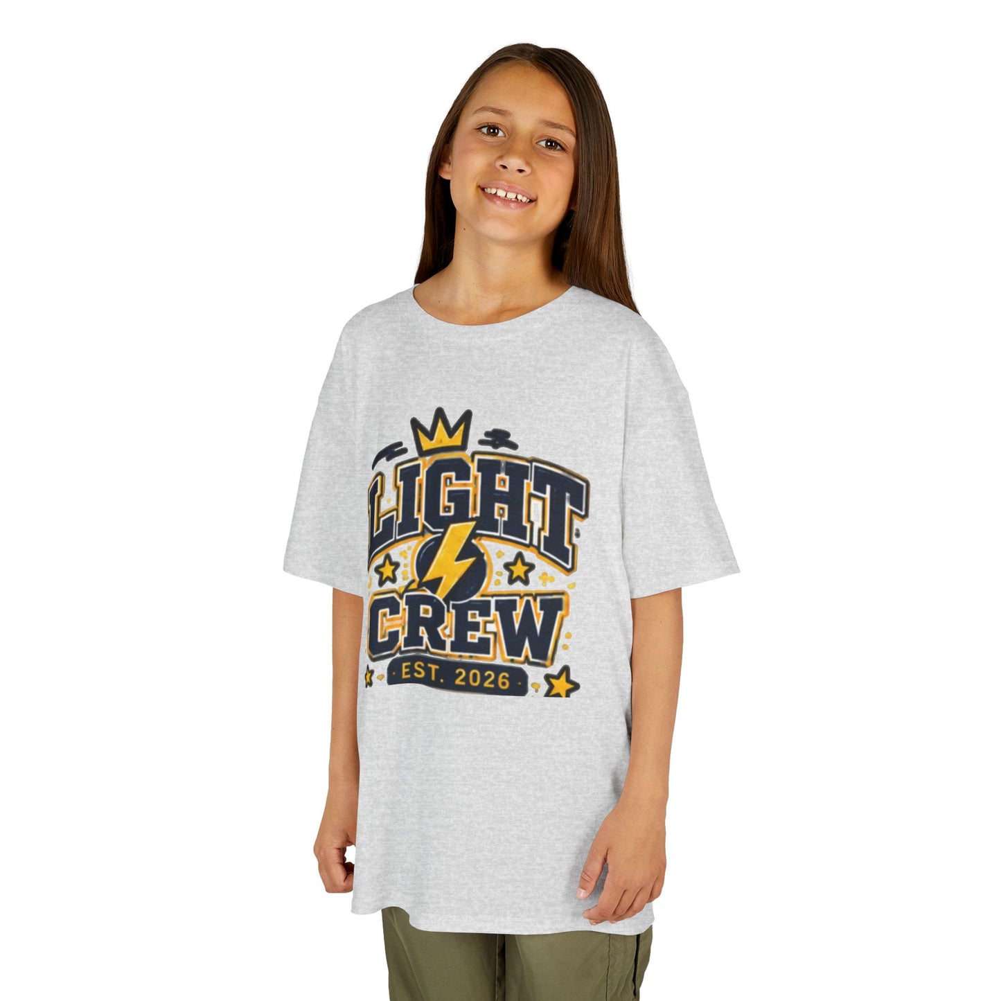 Kids Tee — "Light Crew" Lightning Bolt Graphic Shirt (Est. 2026)