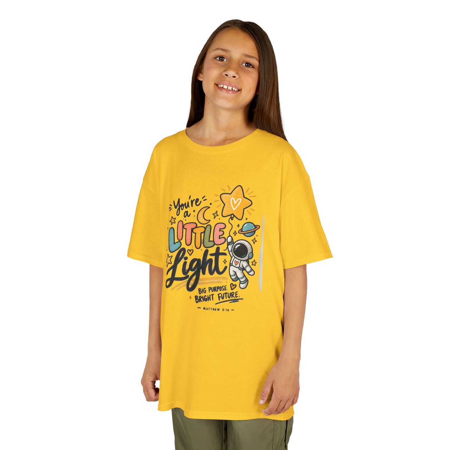 Kids 'You're a Little Light' Graphic Tee - Cute Astronaut Star Shirt for Children