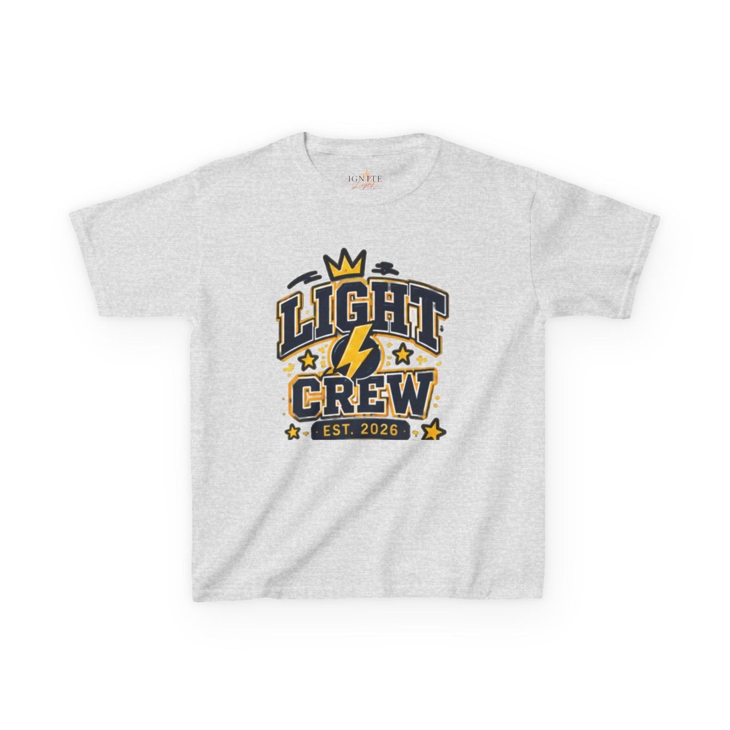 Kids Tee — "Light Crew" Lightning Bolt Graphic Shirt (Est. 2026)