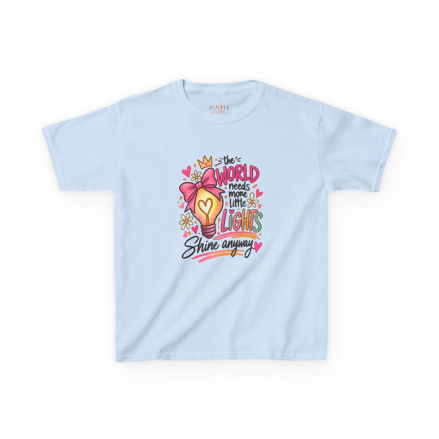 Kids Tee — "The World Needs More Little Lights" Graphic Shirt
