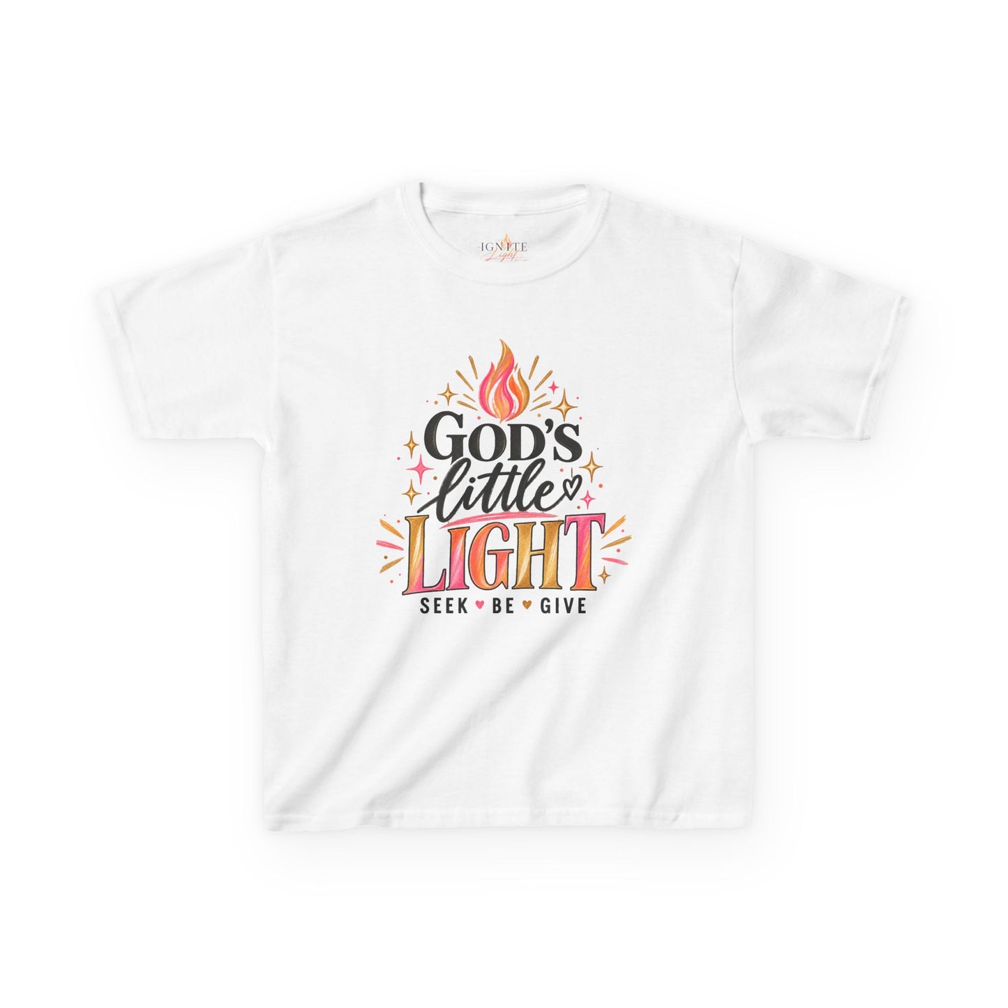 Kids Tee — "God's Little Light" Inspirational Christian Shirt