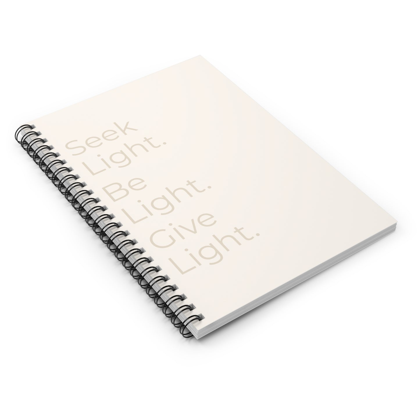 Seek Light Spiral Notebook — Inspirational Ruled Journal