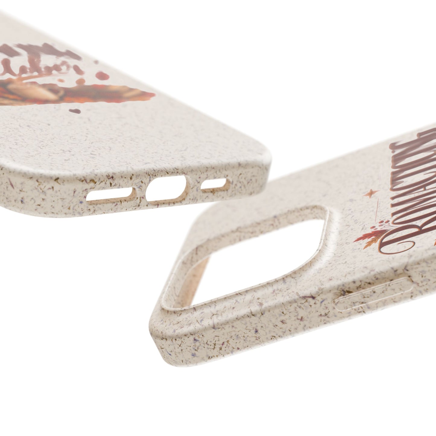 Biodegradable Phone Case — "Romacting October" Fall Pumpkin Coffee Design