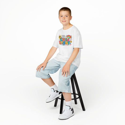 Kids Tee — "Little Light" Rainbow Sunshine Graphic