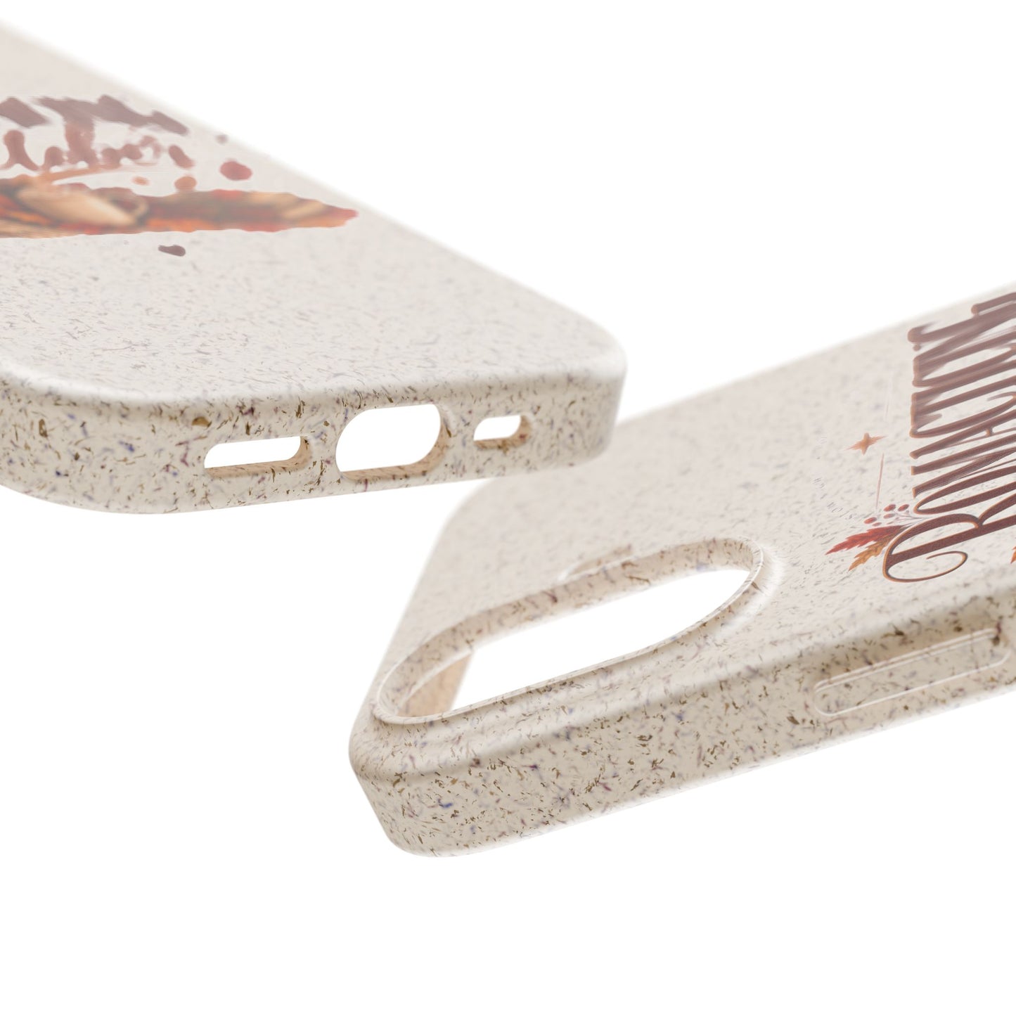 Biodegradable Phone Case — "Romacting October" Fall Pumpkin Coffee Design