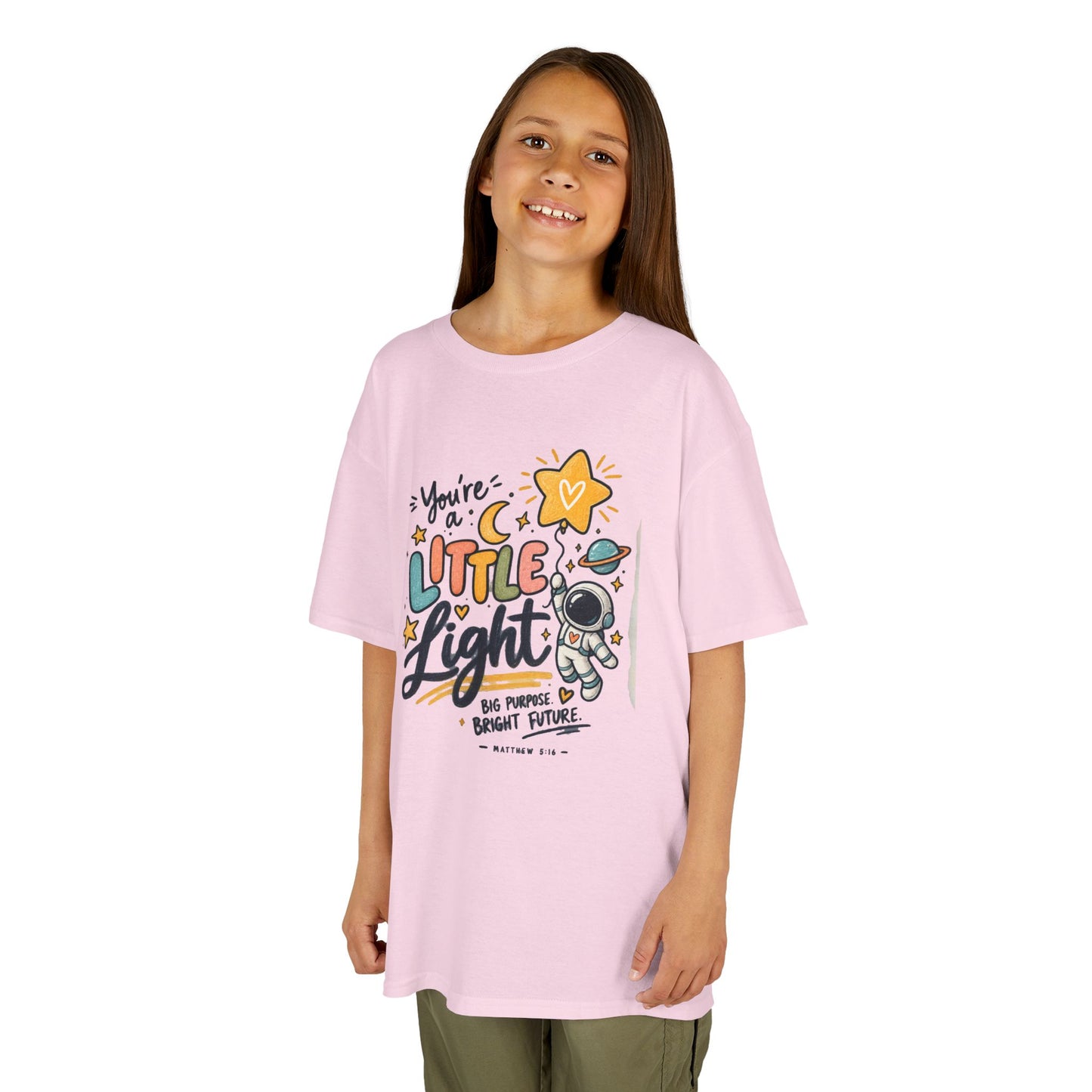 Kids 'You're a Little Light' Graphic Tee - Cute Astronaut Star Shirt for Children