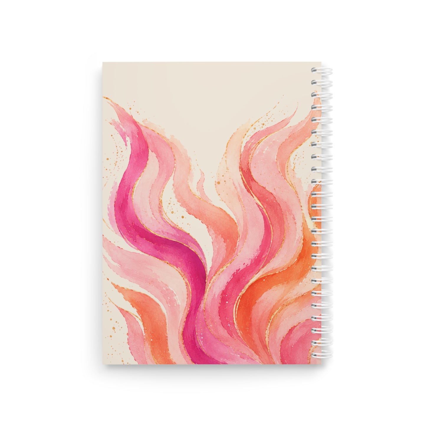 Ideas Worth Lighting Up Spiral Notebook — Inspirational Watercolor Flame Journal for Creatives