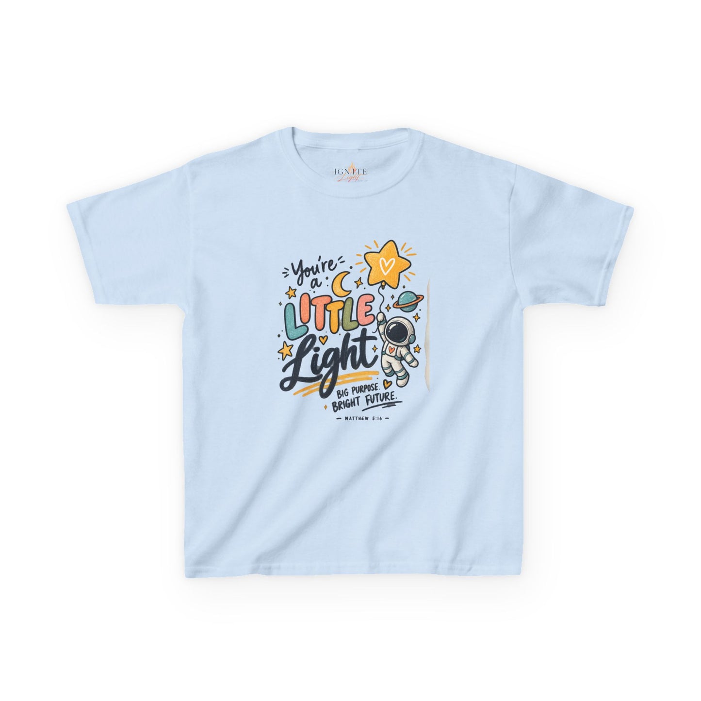 Kids 'You're a Little Light' Graphic Tee - Cute Astronaut Star Shirt for Children