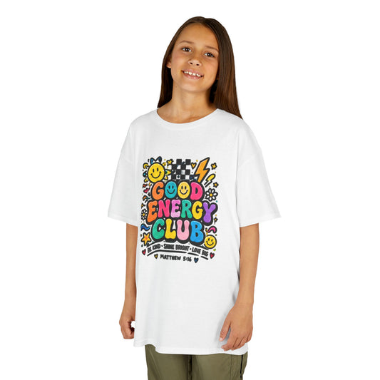 Kids "Good Energy Club" T‑Shirt — Colorful Positive Vibes Tee
