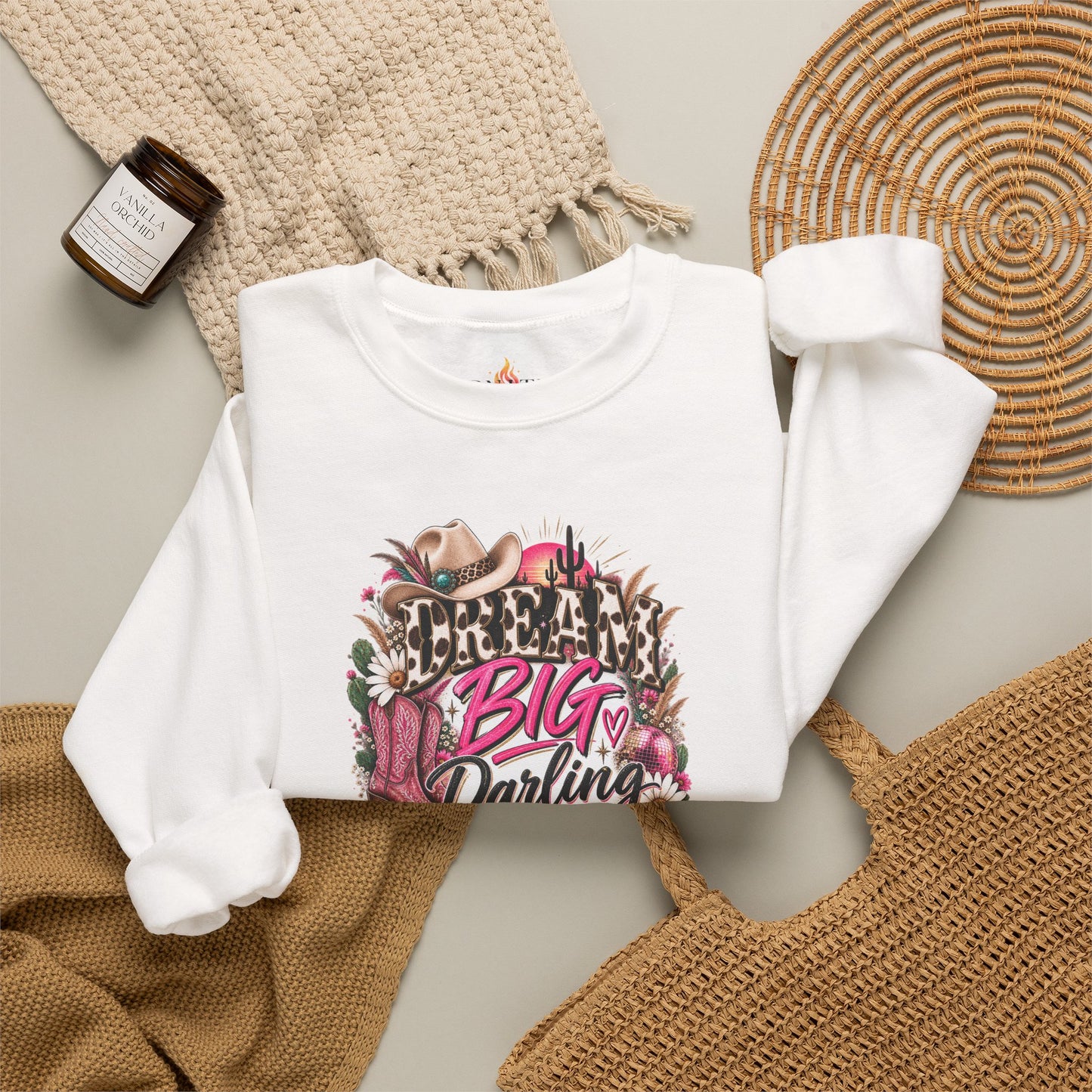 Dream Big Darling Western Crewneck Sweatshirt