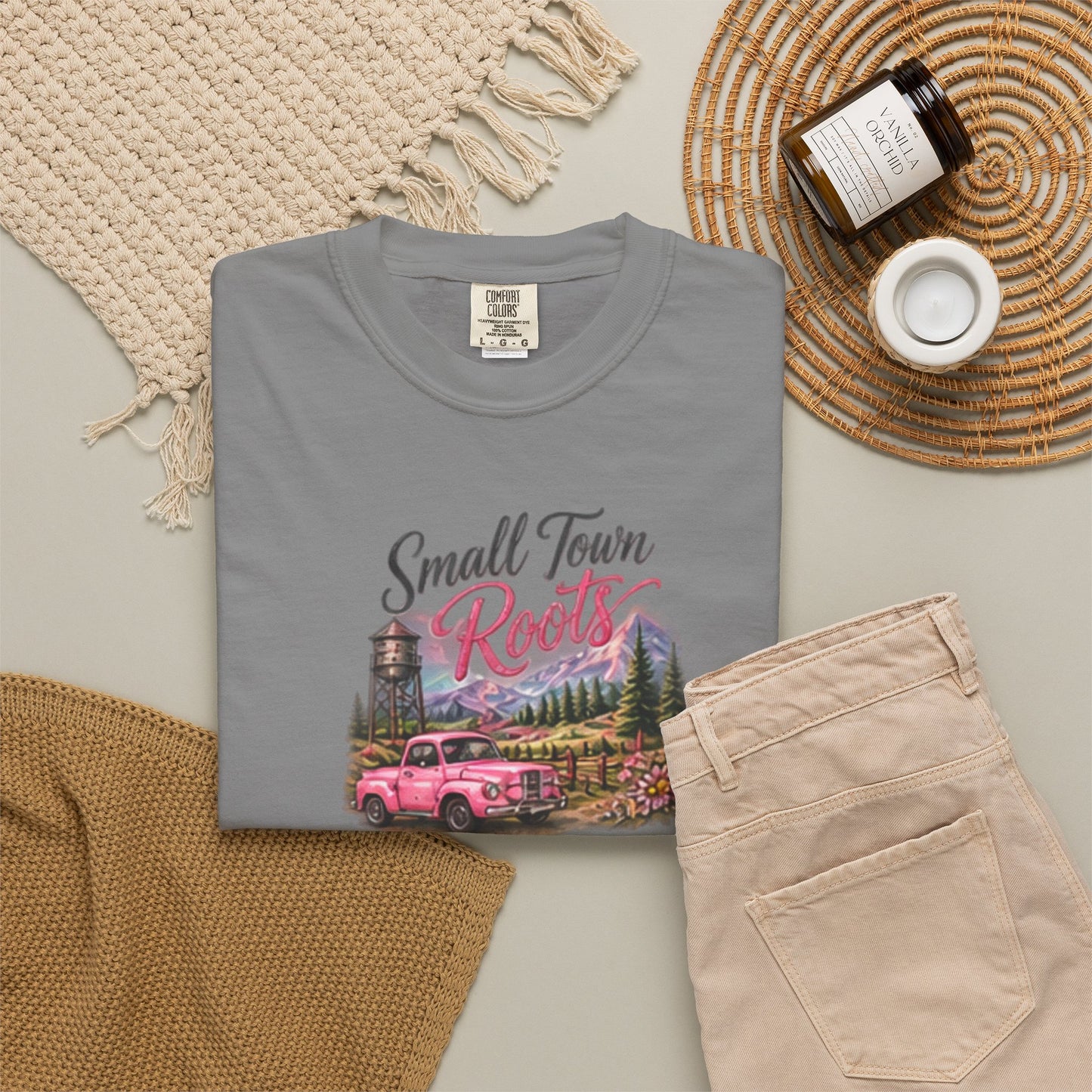 Small Town Roots Big Dream Energy Graphic Tee