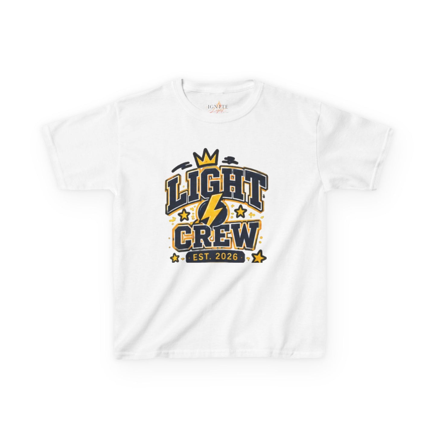 Kids Tee — "Light Crew" Lightning Bolt Graphic Shirt (Est. 2026)