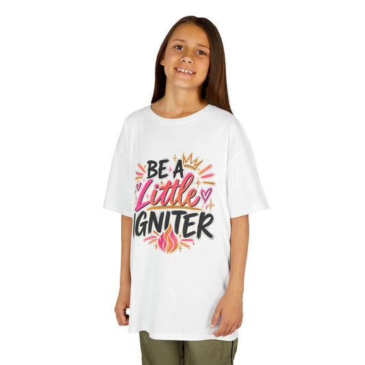 Kids T‑Shirt — "Be a Little Igniter" Cute Fire Spark Graphic Tee