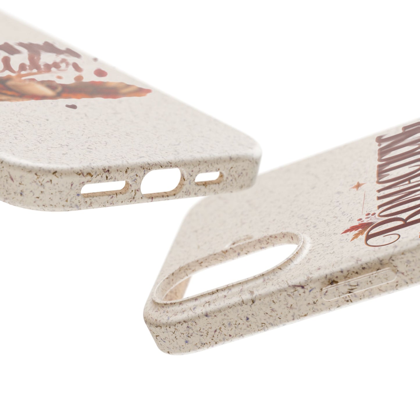 Biodegradable Phone Case — "Romacting October" Fall Pumpkin Coffee Design