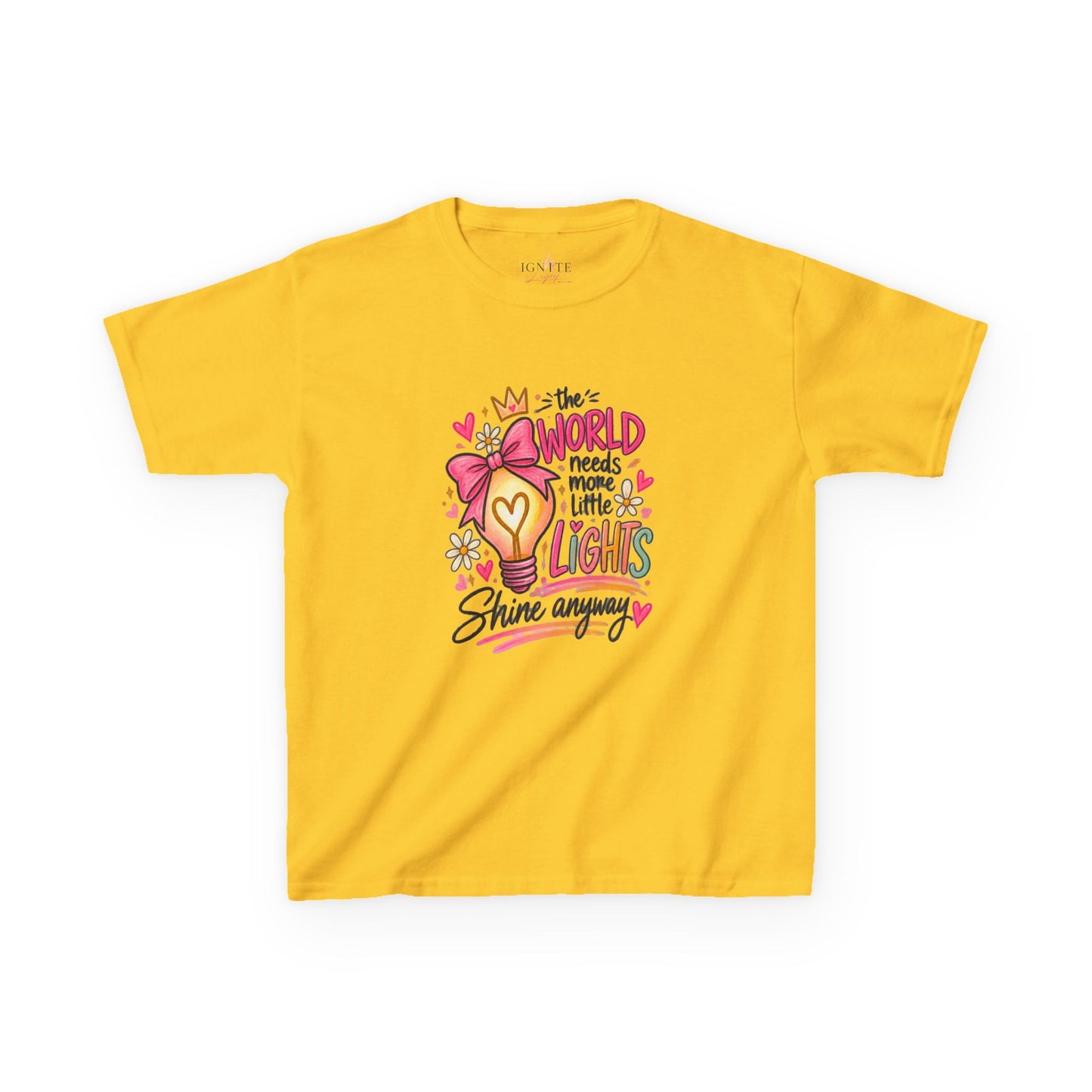 Kids Tee — "The World Needs More Little Lights" Graphic Shirt