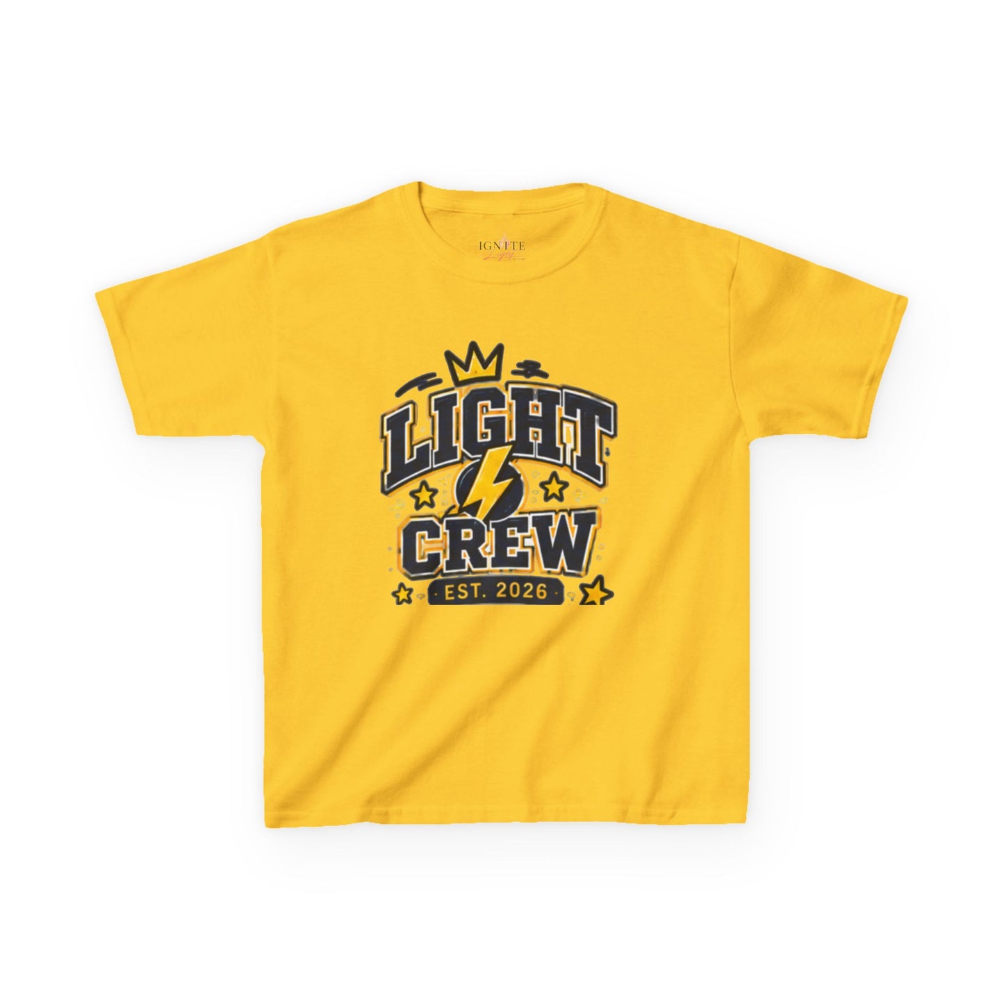 Kids Tee — "Light Crew" Lightning Bolt Graphic Shirt (Est. 2026)