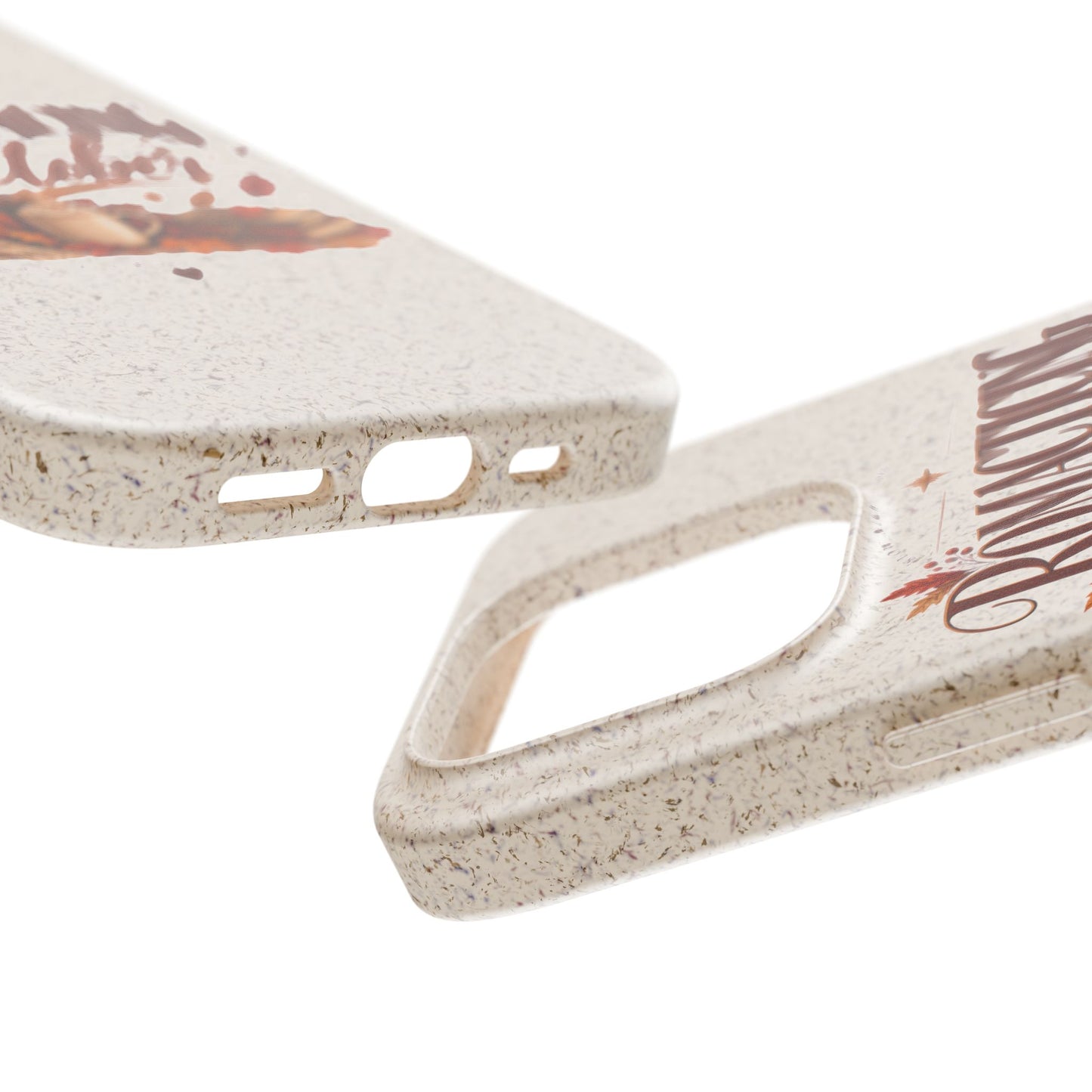 Biodegradable Phone Case — "Romacting October" Fall Pumpkin Coffee Design
