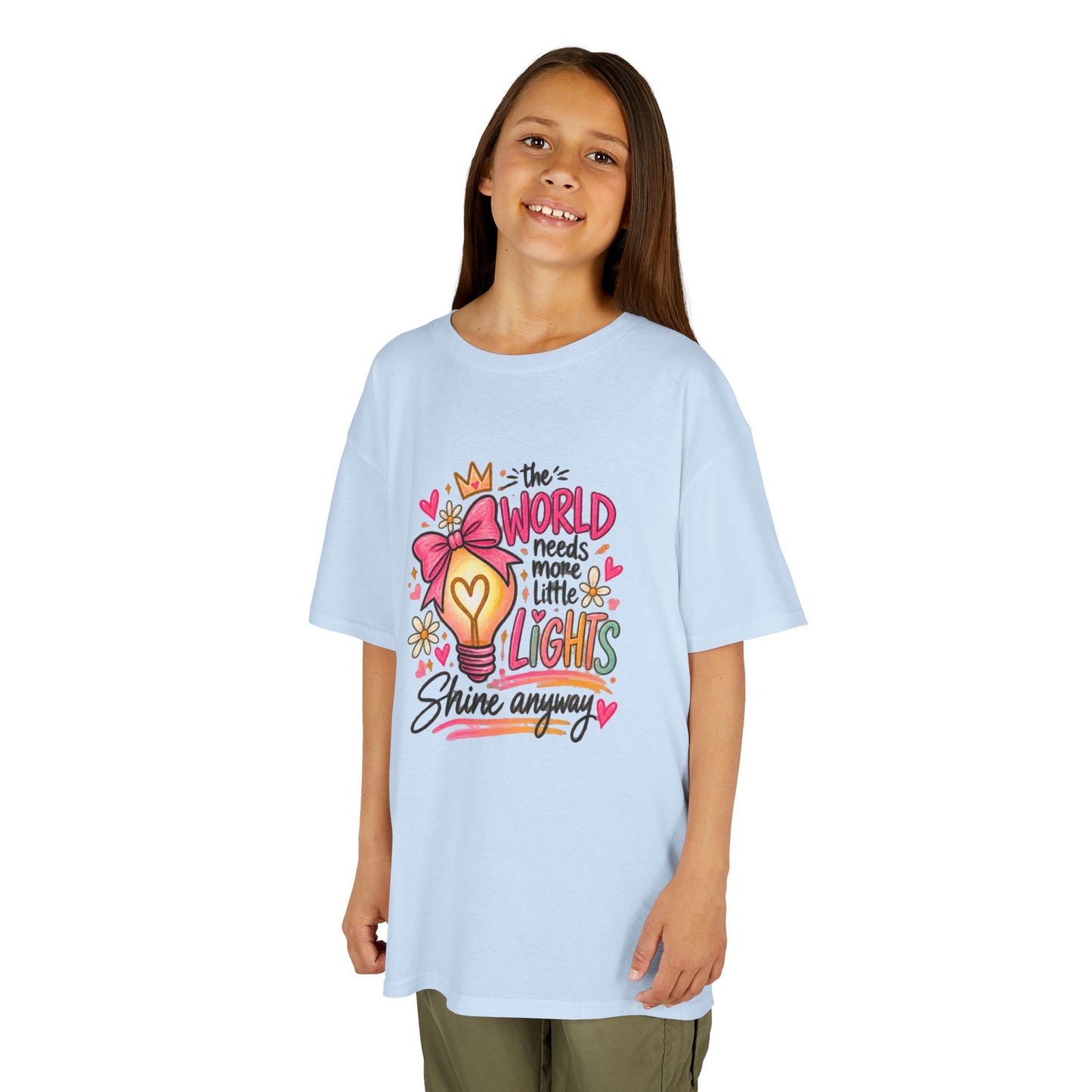 Kids Tee — "The World Needs More Little Lights" Graphic Shirt