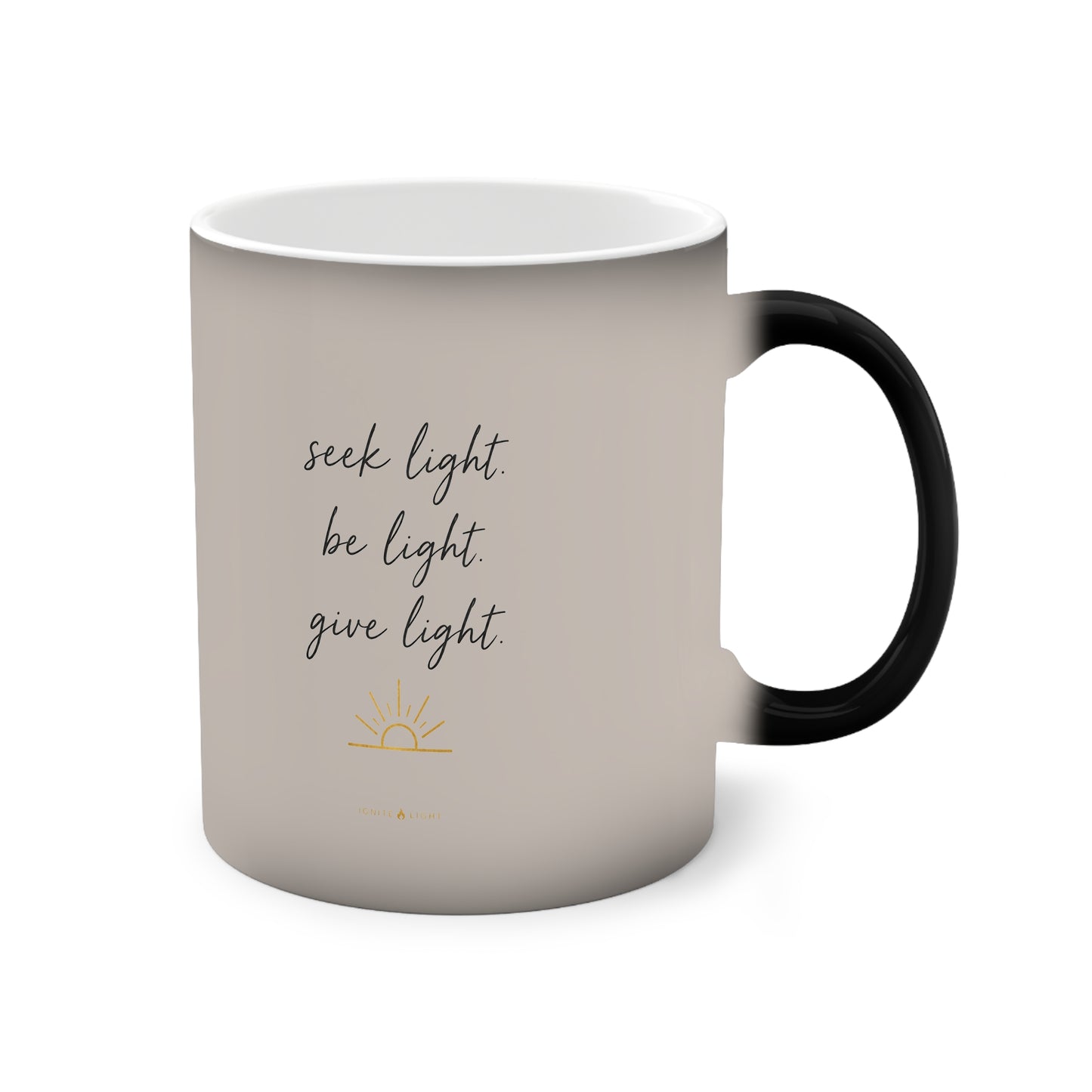 Color-Changing Mug — Minimal Neutral Script Design (11 oz)