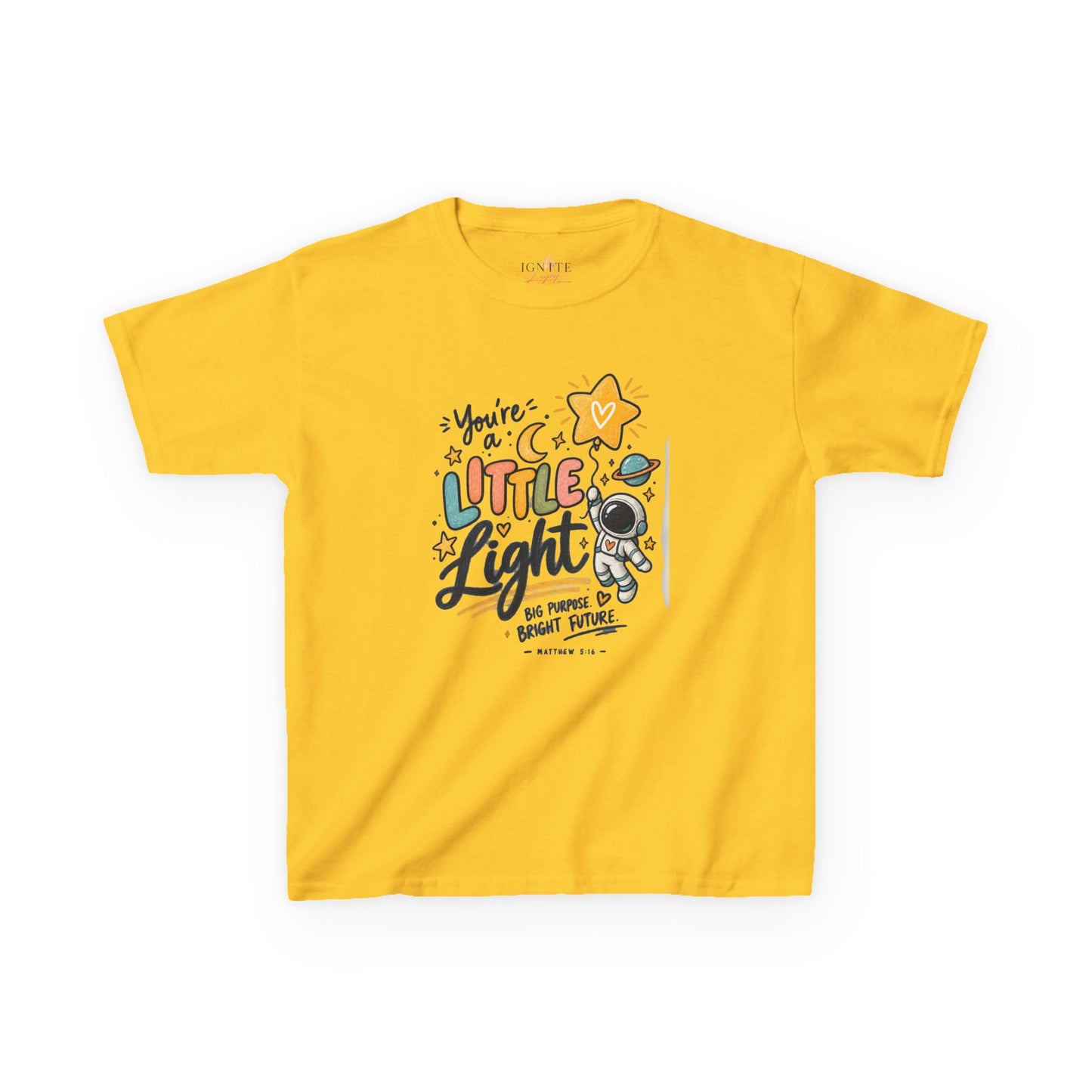Kids 'You're a Little Light' Graphic Tee - Cute Astronaut Star Shirt for Children