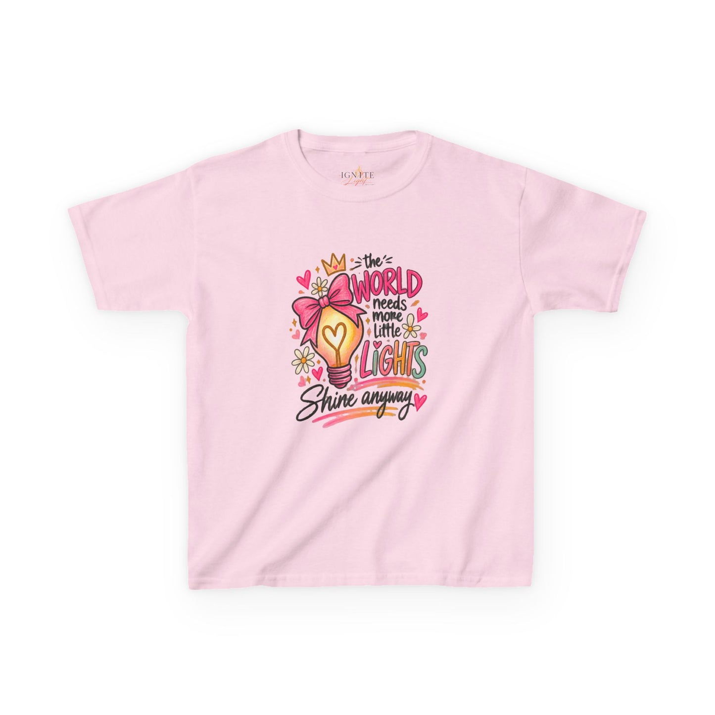 Kids Tee — "The World Needs More Little Lights" Graphic Shirt