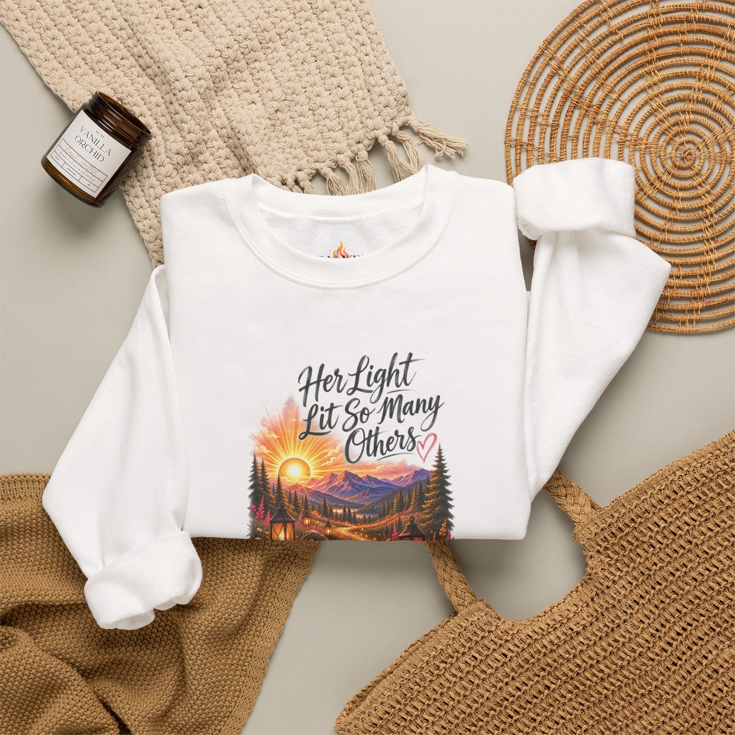 Her Light Lit So Many Others Crewneck Sweatshirt