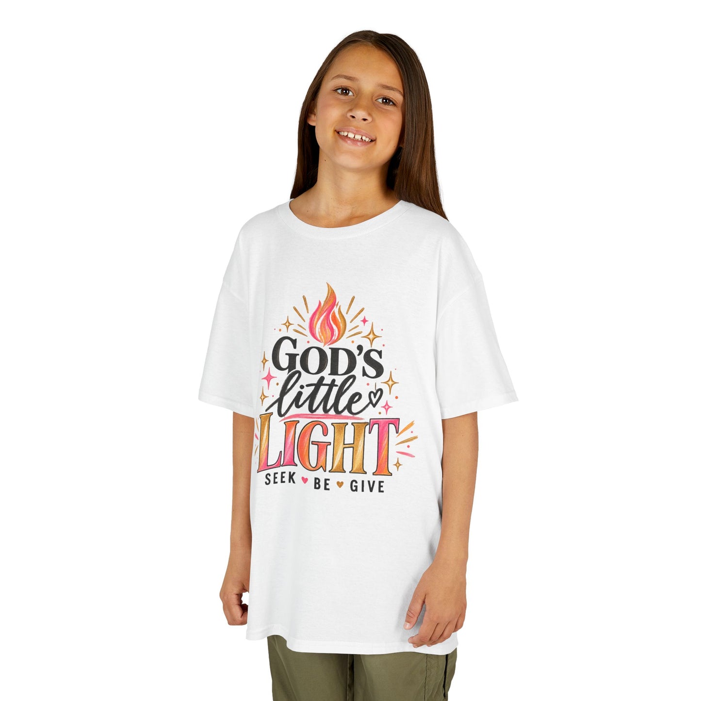 Kids Tee — "God's Little Light" Inspirational Christian Shirt