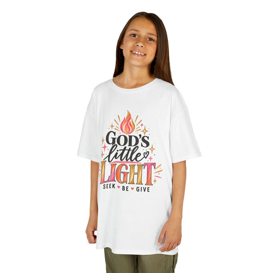Kids Tee — "God's Little Light" Inspirational Christian Shirt