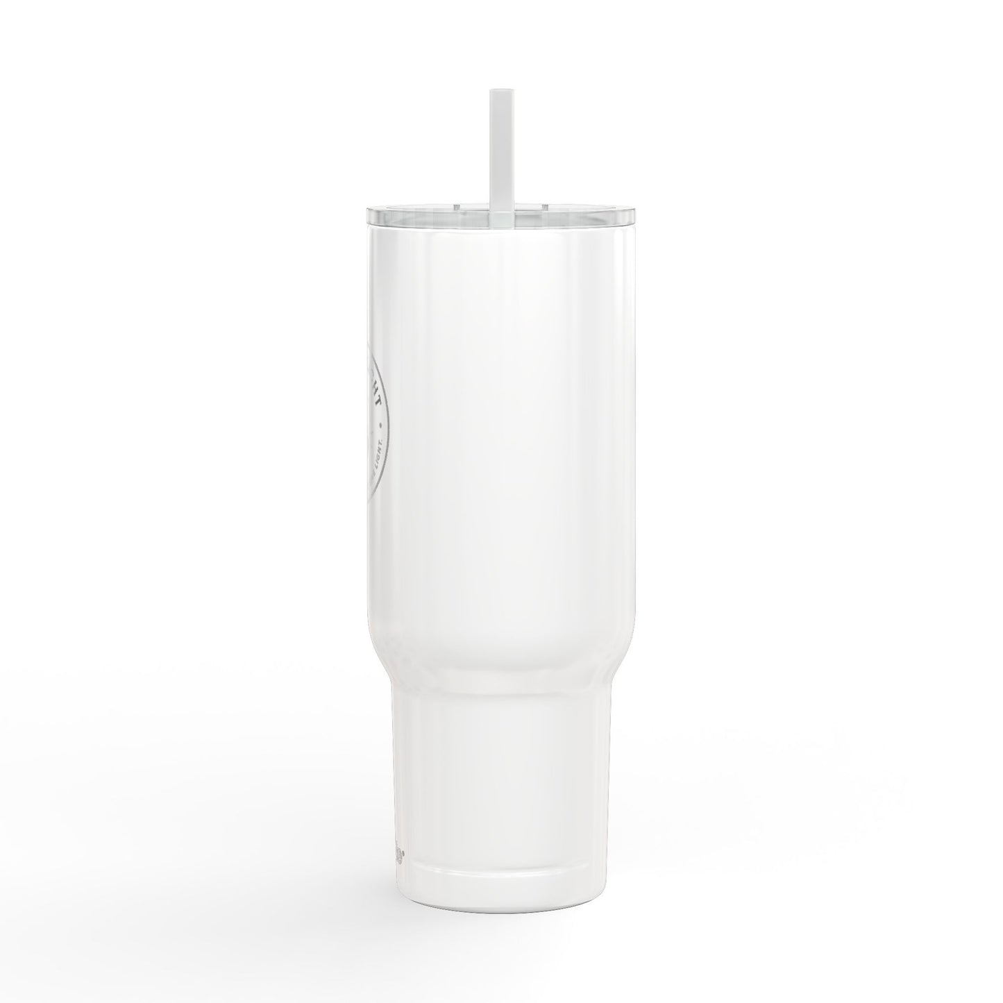 Engraved 40oz Insulated Tumbler with Handle & Lid — 'Ignite Light' Campfire Logo