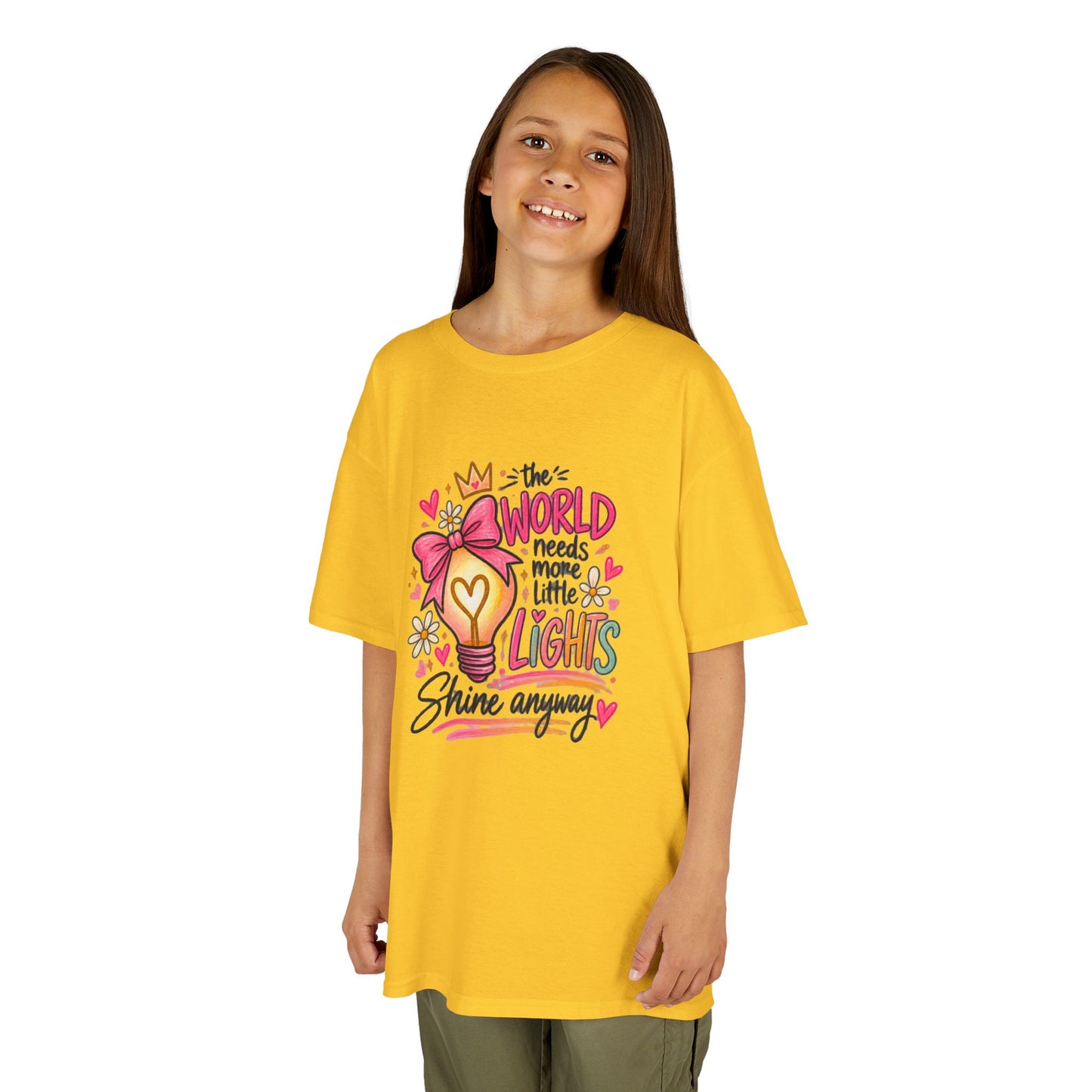 Kids Tee — "The World Needs More Little Lights" Graphic Shirt