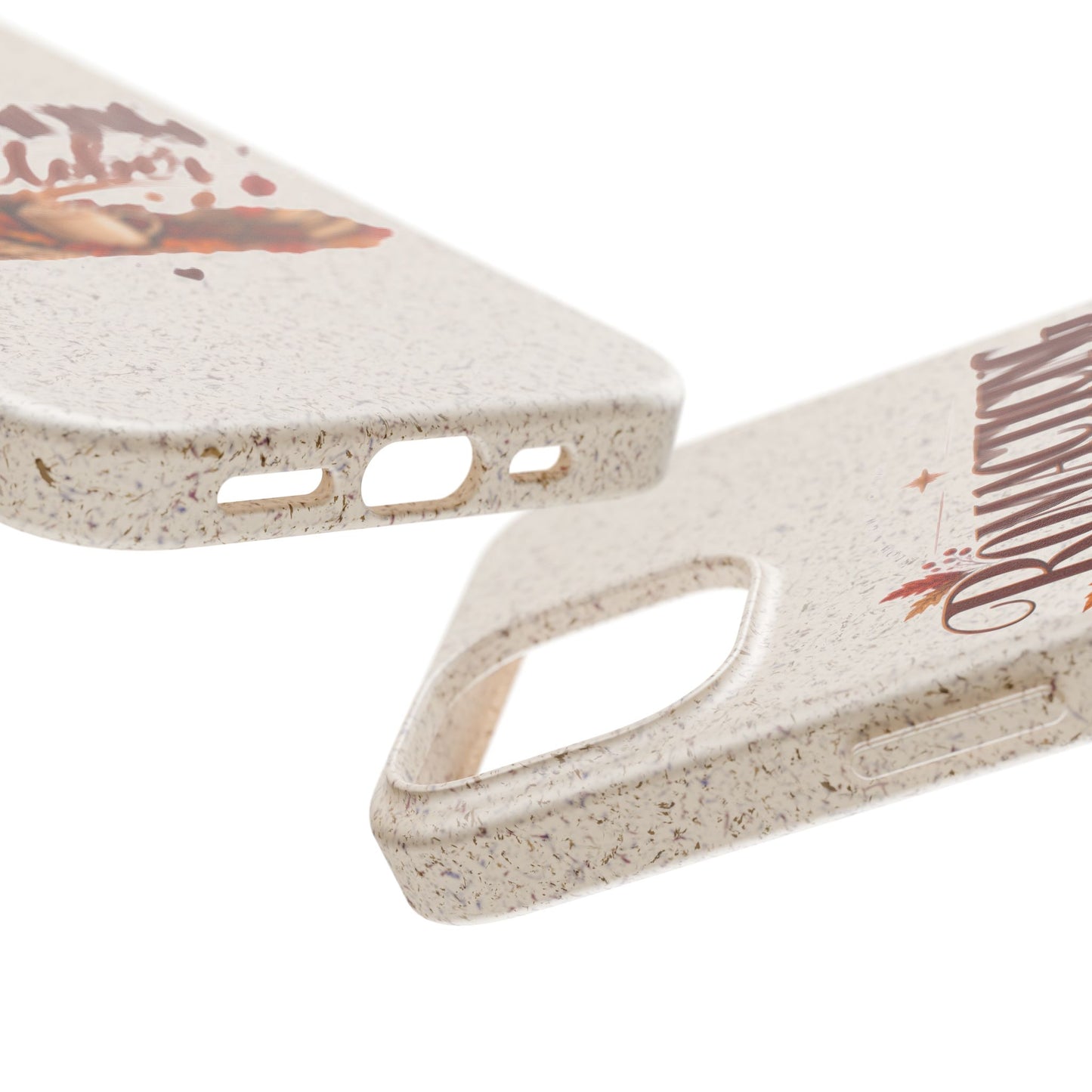 Biodegradable Phone Case — "Romacting October" Fall Pumpkin Coffee Design