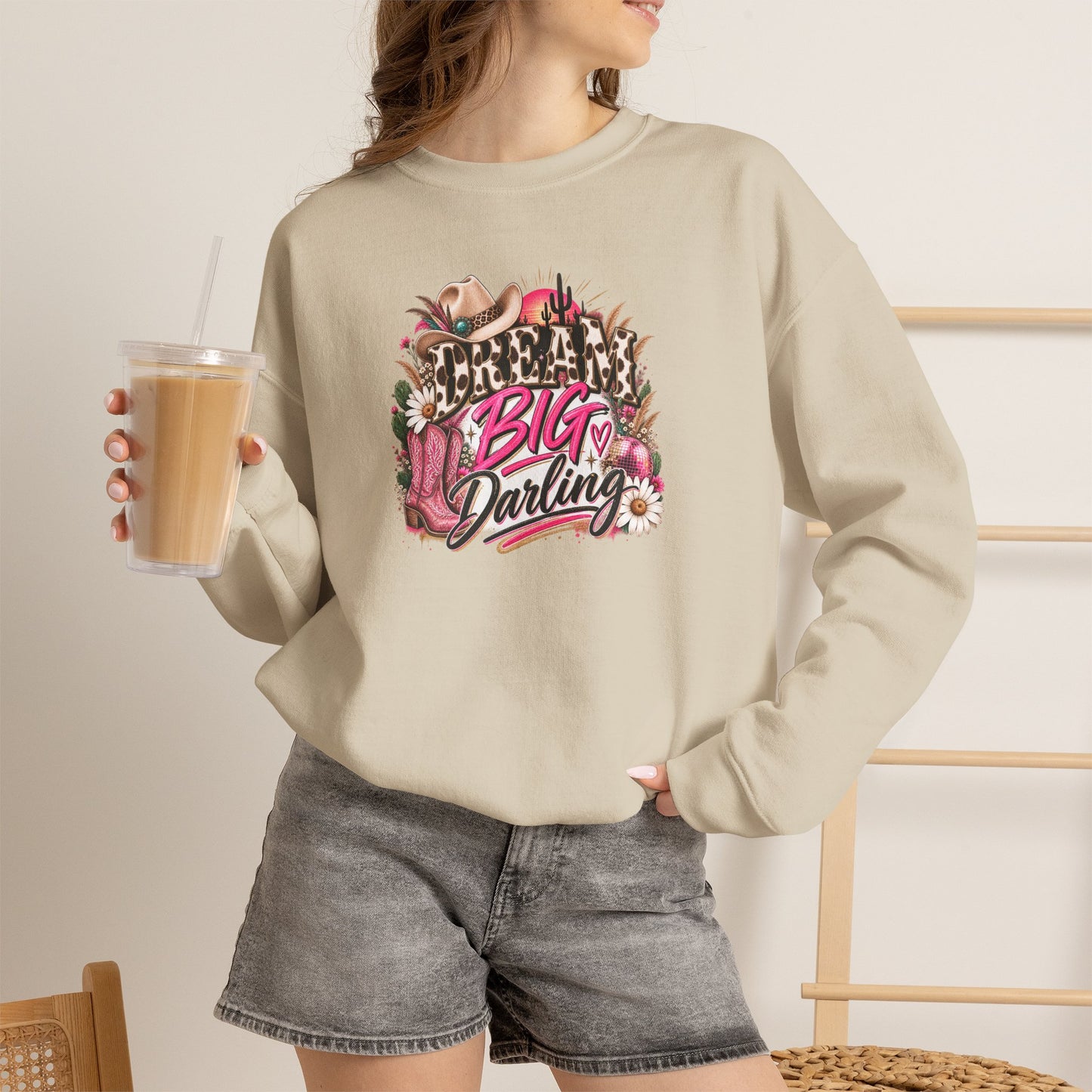 Dream Big Darling Western Crewneck Sweatshirt
