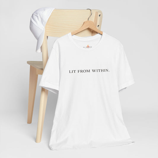 Lit From Within Tee – Minimal Inspirational White T-Shirt