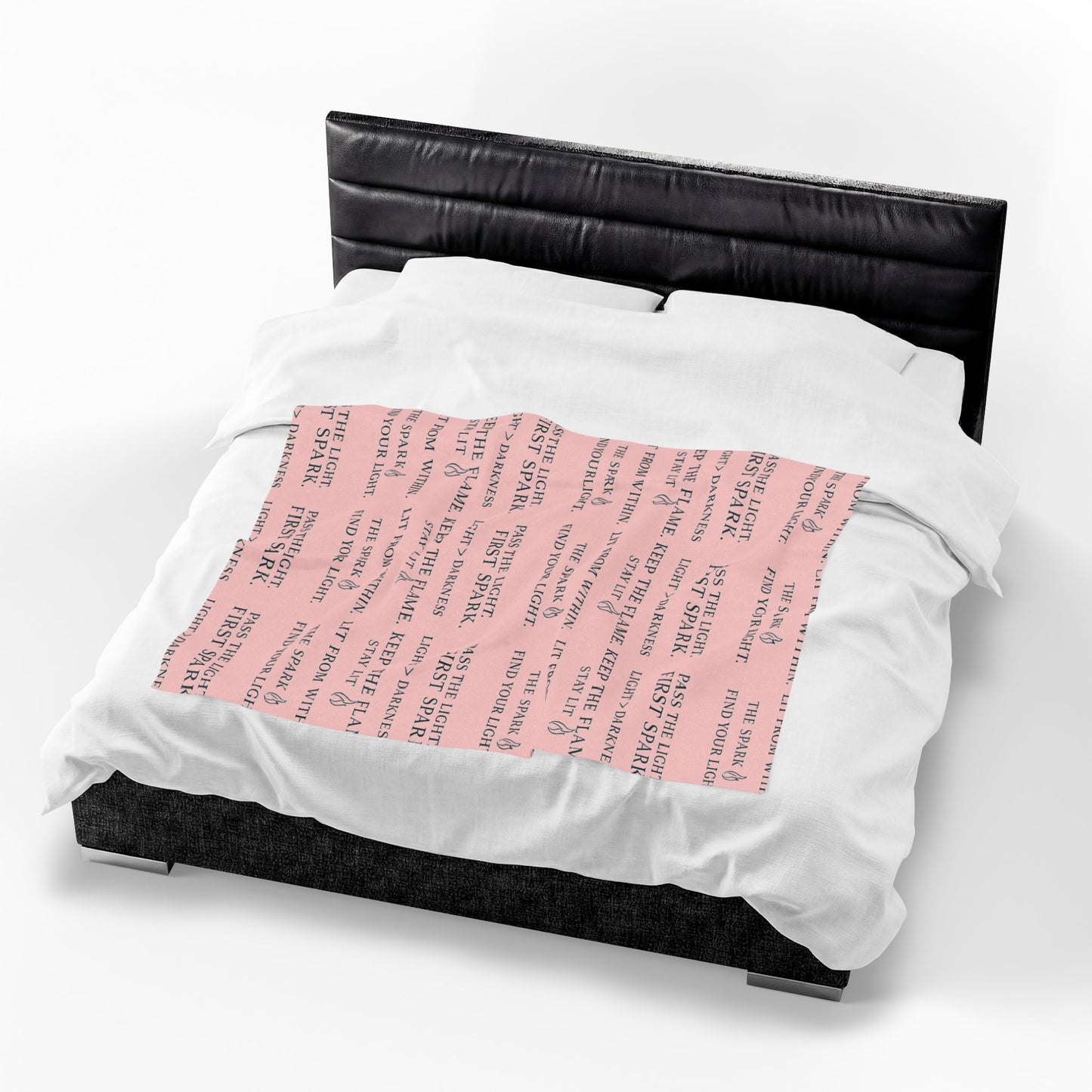 Velveteen Plush Blanket — Inspirational Quote All-Over Print (Keep the Flame, Pass the Light)