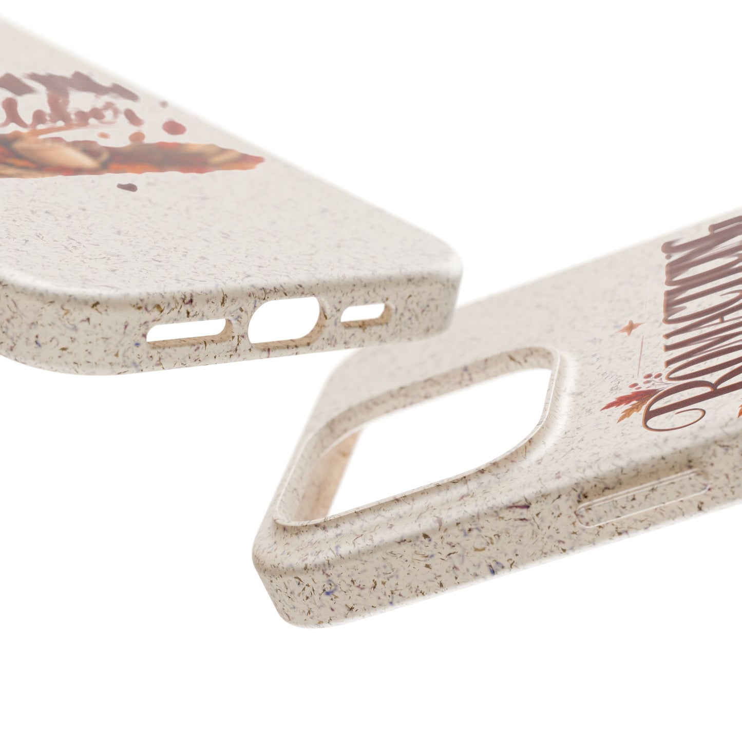 Biodegradable Phone Case — "Romacting October" Fall Pumpkin Coffee Design