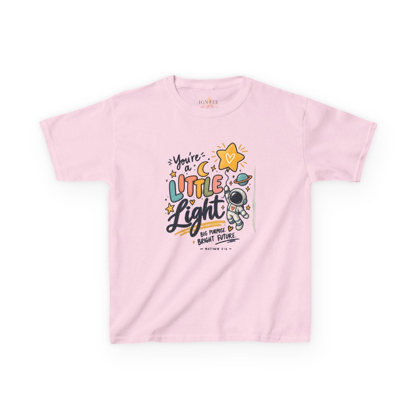 Kids 'You're a Little Light' Graphic Tee - Cute Astronaut Star Shirt for Children