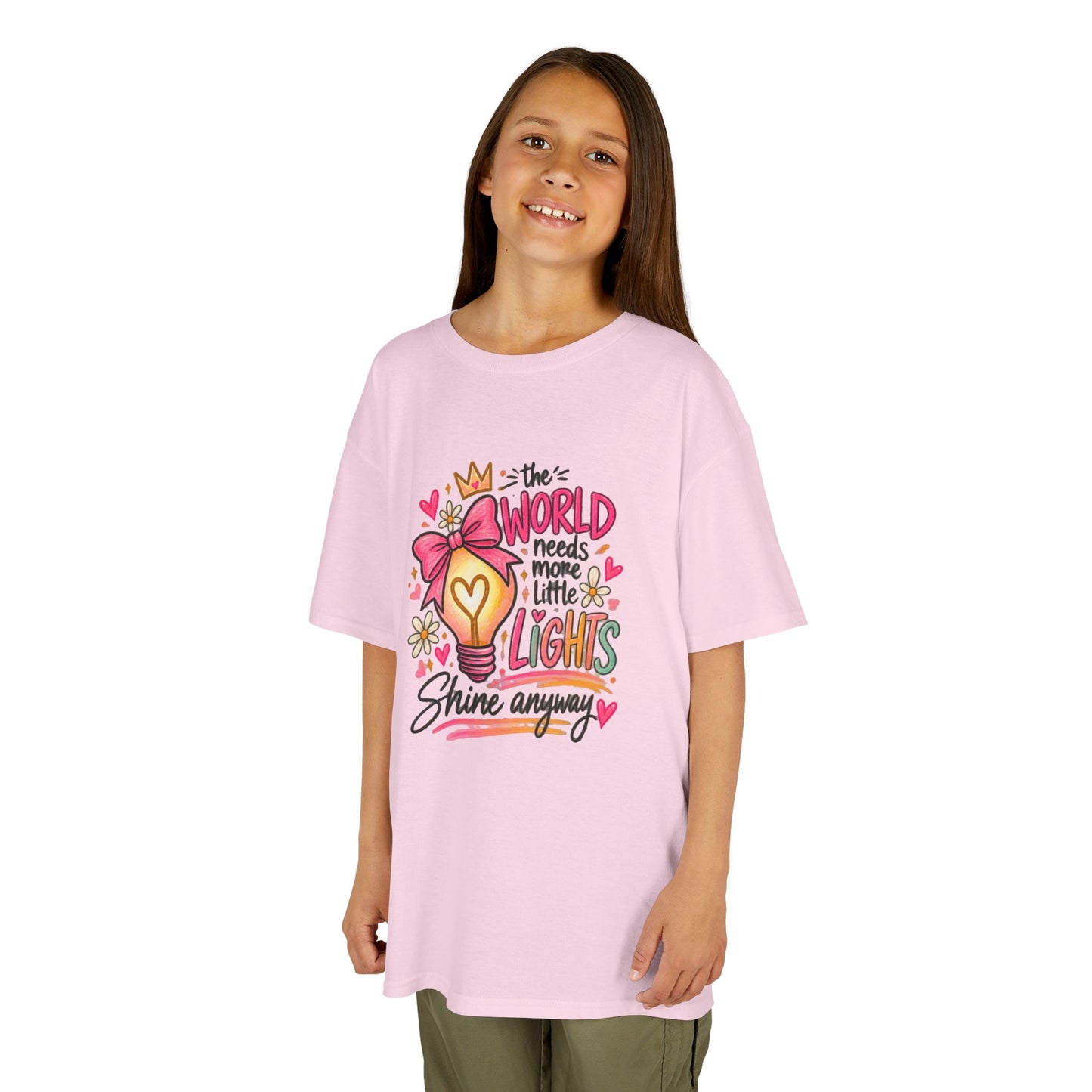 Kids Tee — "The World Needs More Little Lights" Graphic Shirt