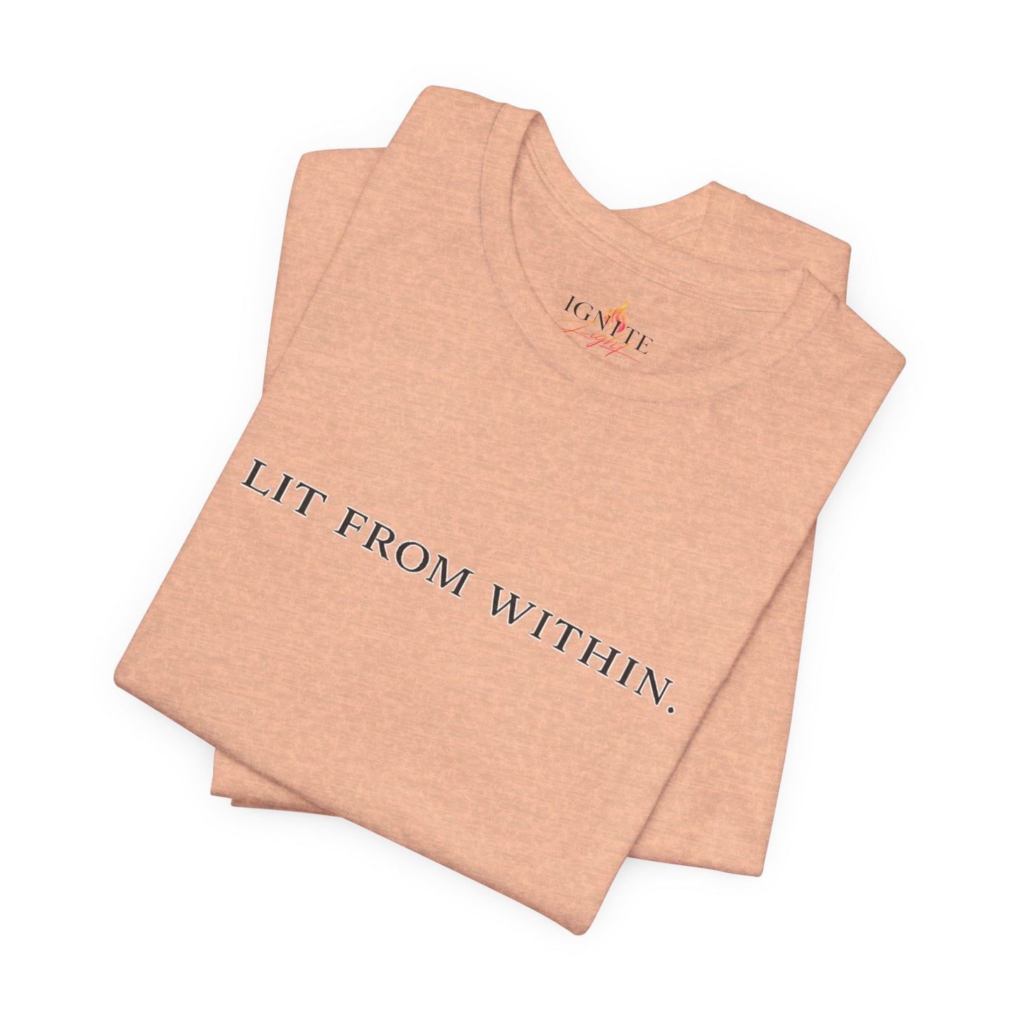 Lit From Within Tee – Minimal Inspirational White T-Shirt