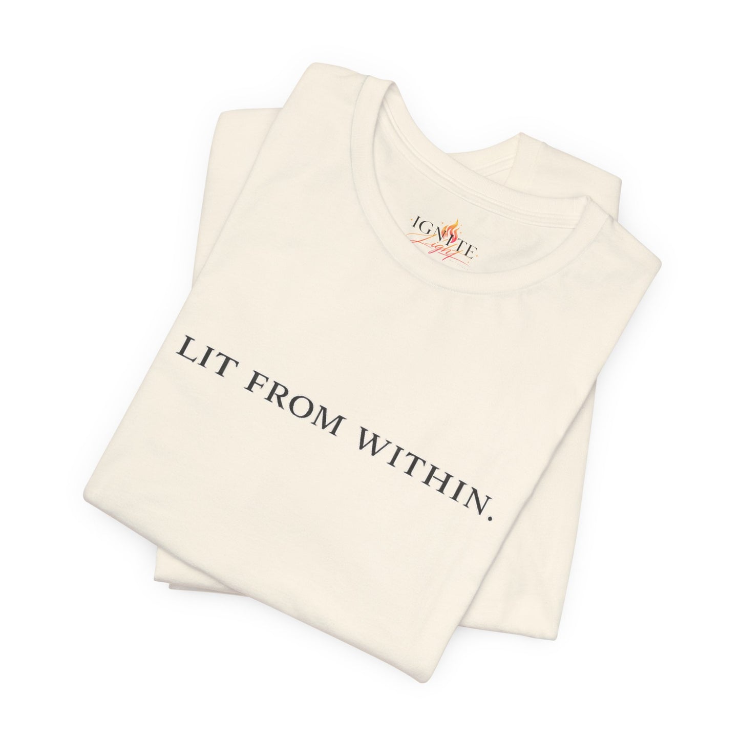 Lit From Within Tee – Minimal Inspirational White T-Shirt