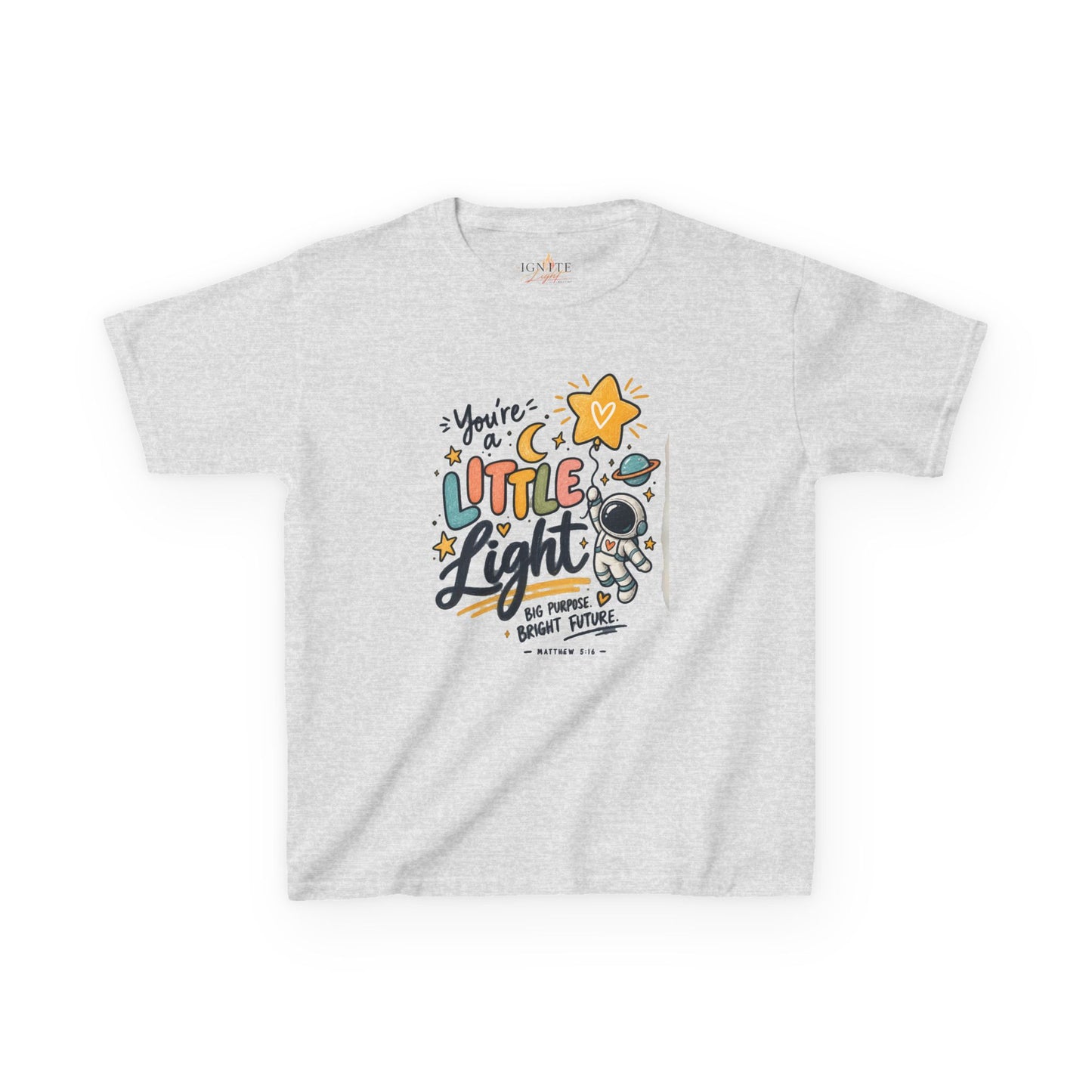 Kids 'You're a Little Light' Graphic Tee - Cute Astronaut Star Shirt for Children