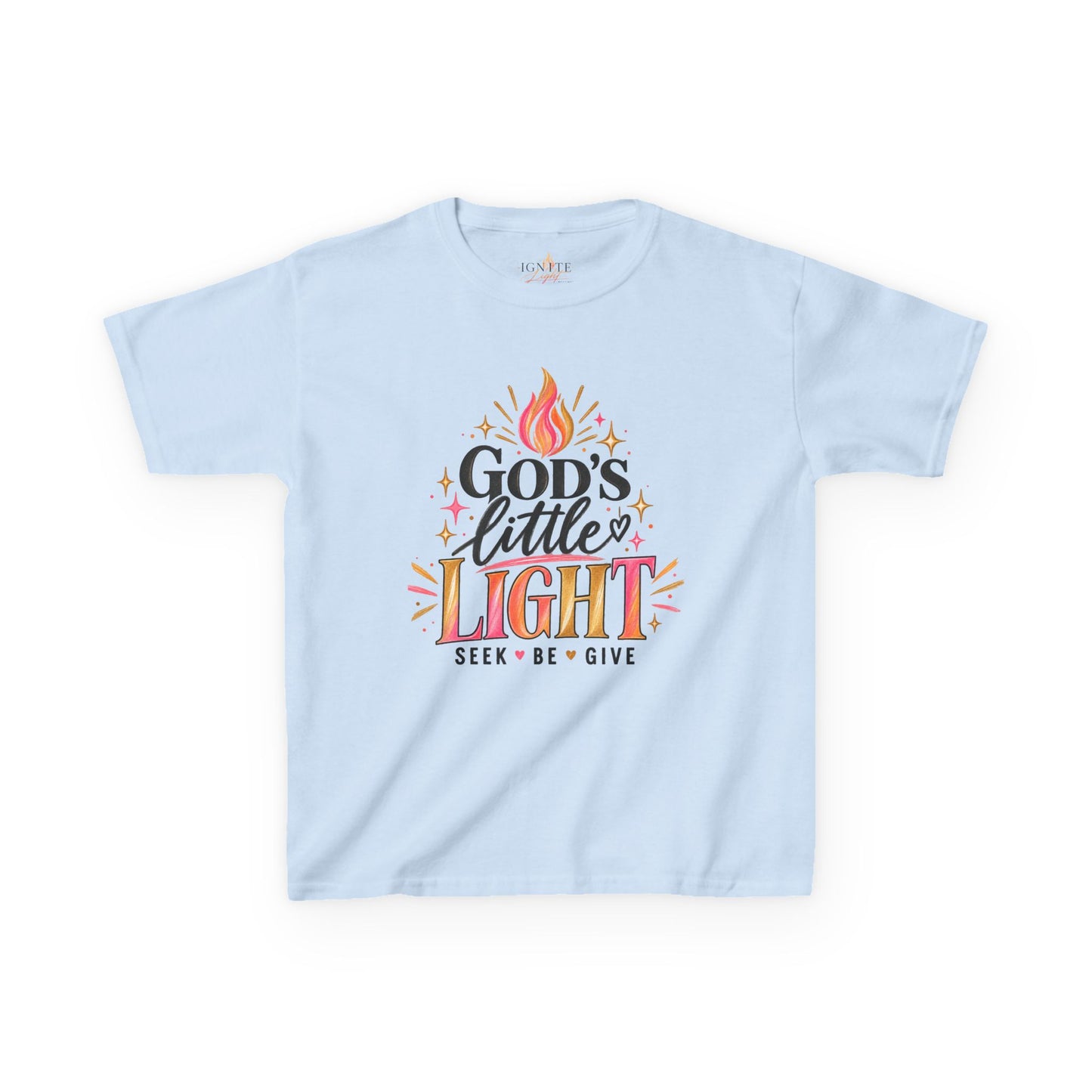 Kids Tee — "God's Little Light" Inspirational Christian Shirt